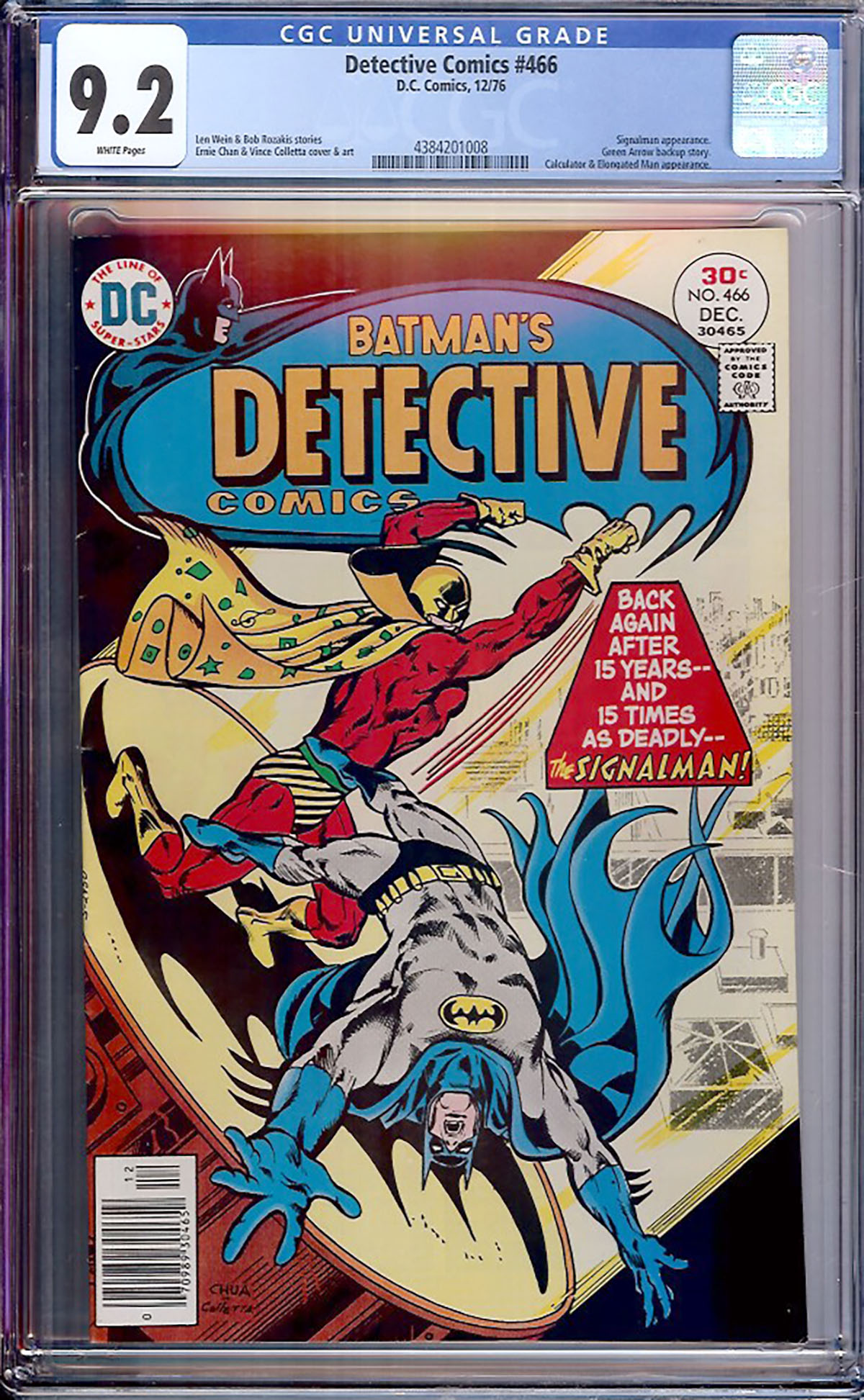 Detective Comics #466 CGC 9.2 w