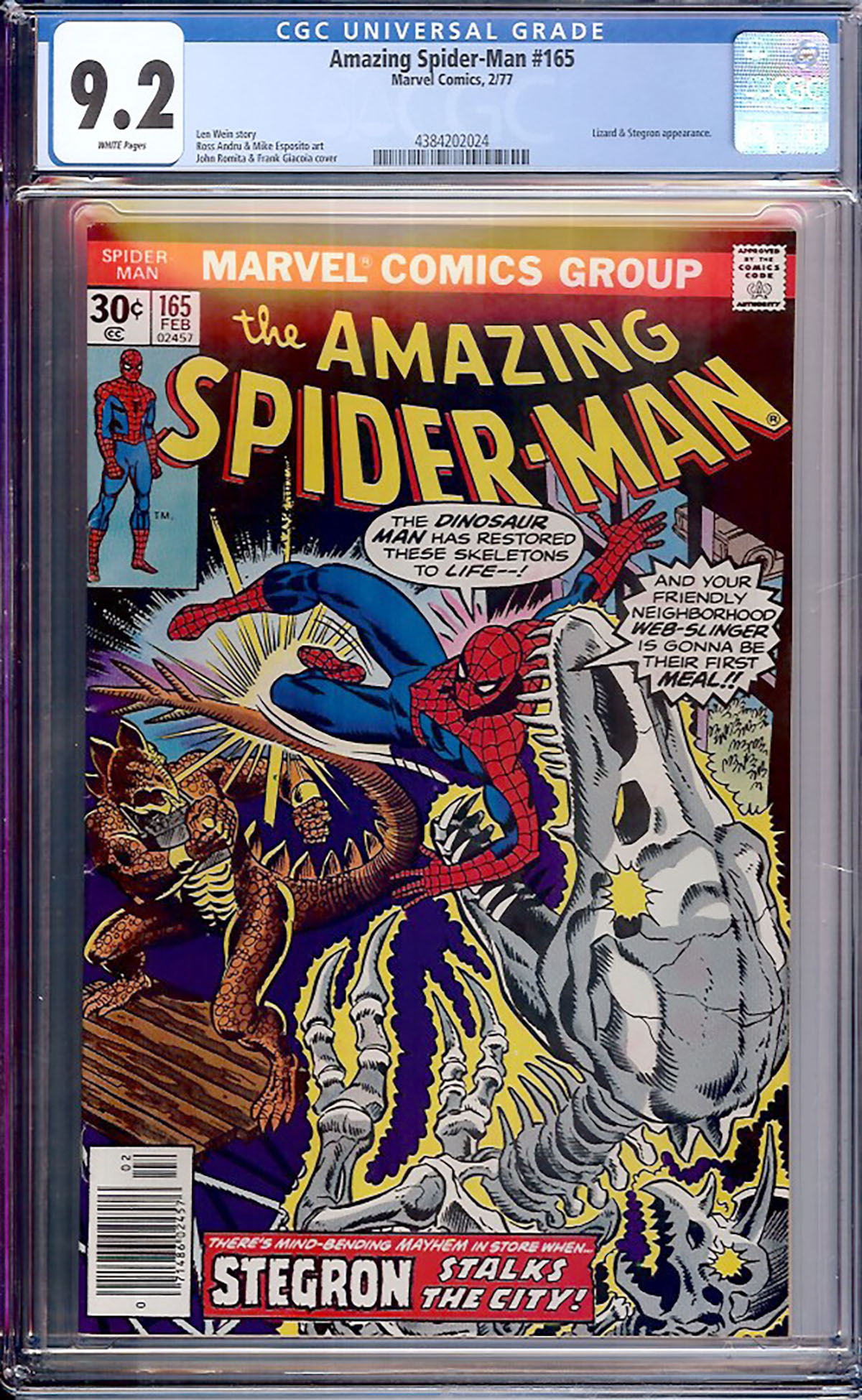 Amazing Spider-Man #165 CGC 9.2 w