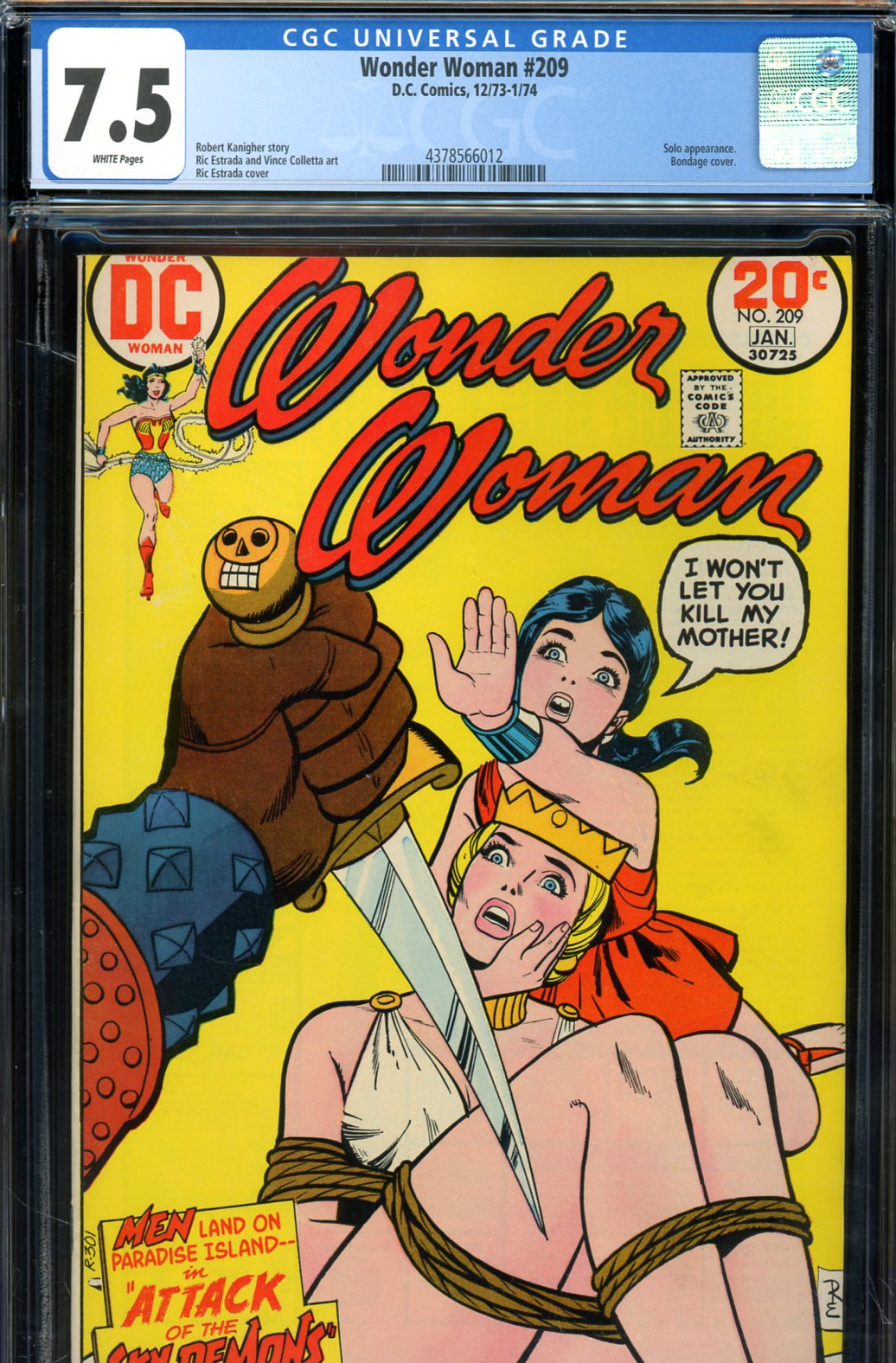 Wonder Woman #209 CGC 7.5 w