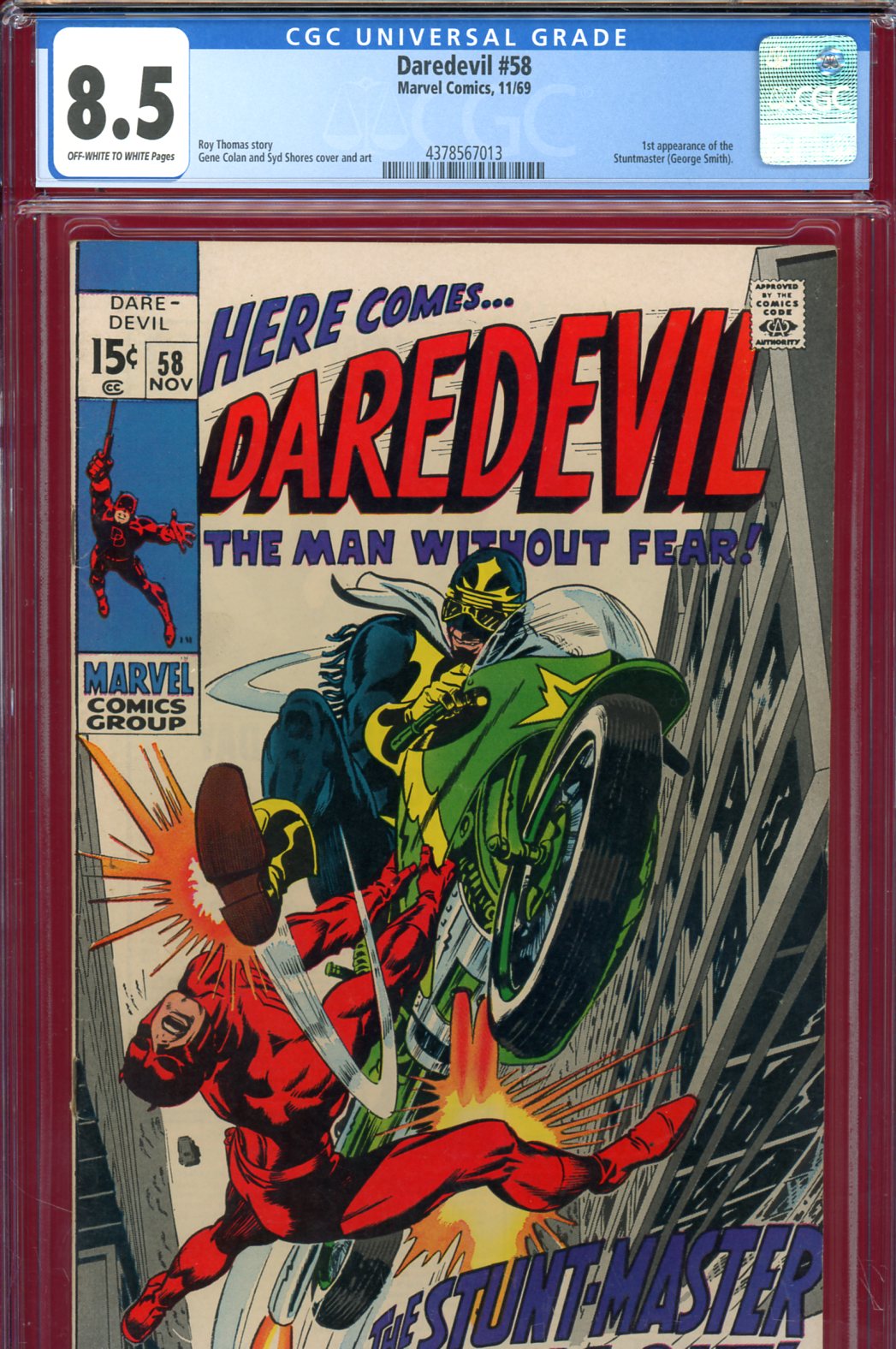 Daredevil #58 CGC 8.5 ow/w