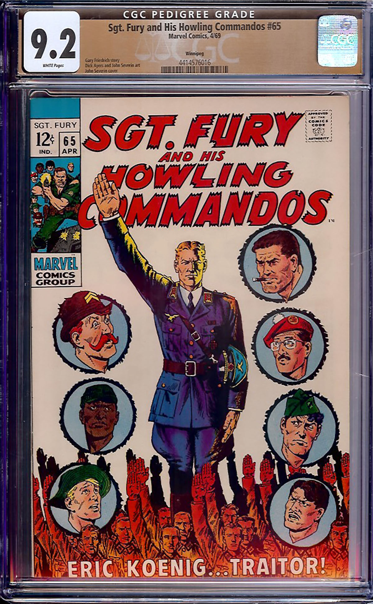 Sgt. Fury and His Howling Commandos #65 CGC 9.2 w Winnipeg