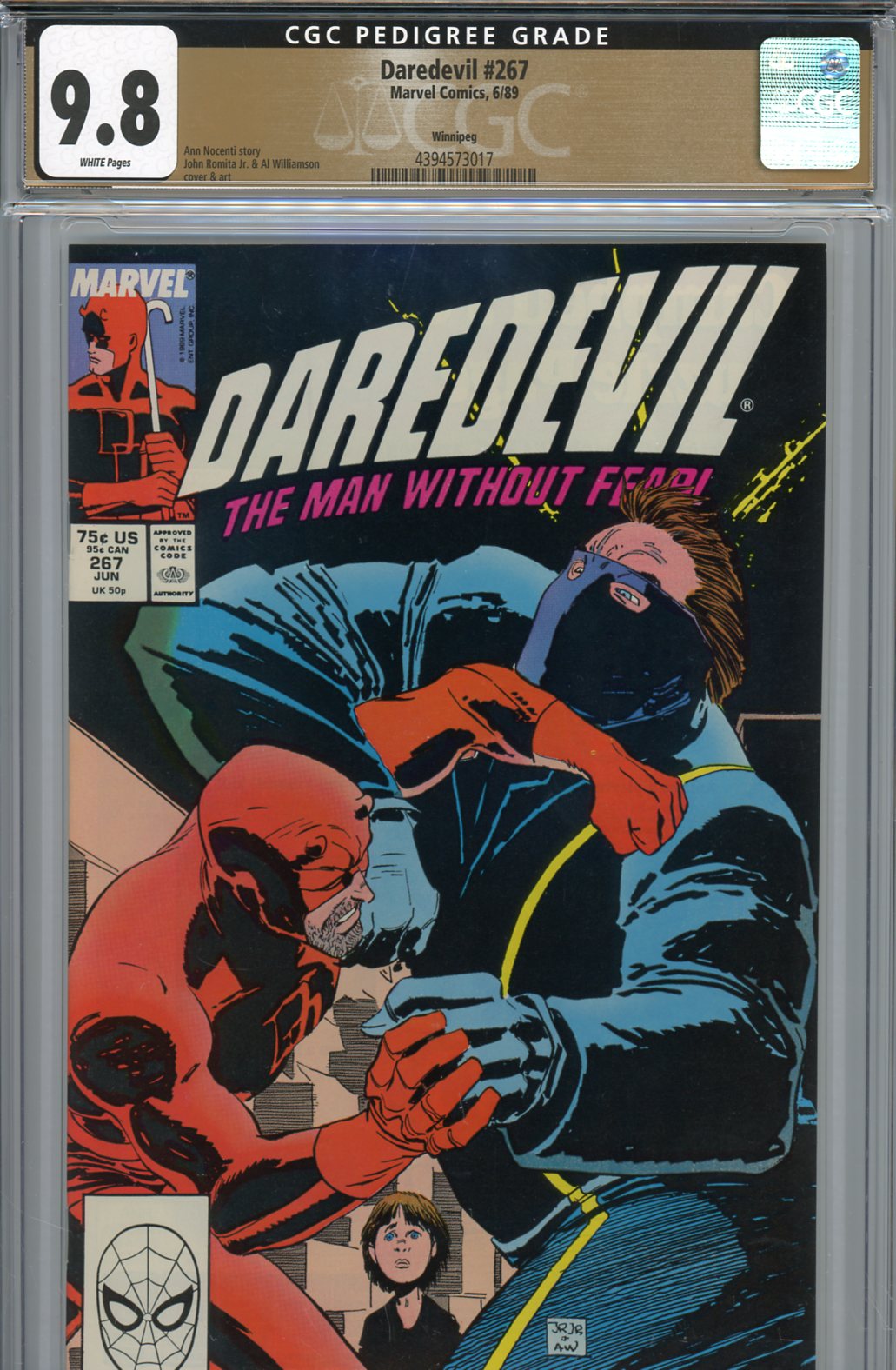 Daredevil #267 CGC 9.8 w Winnipeg