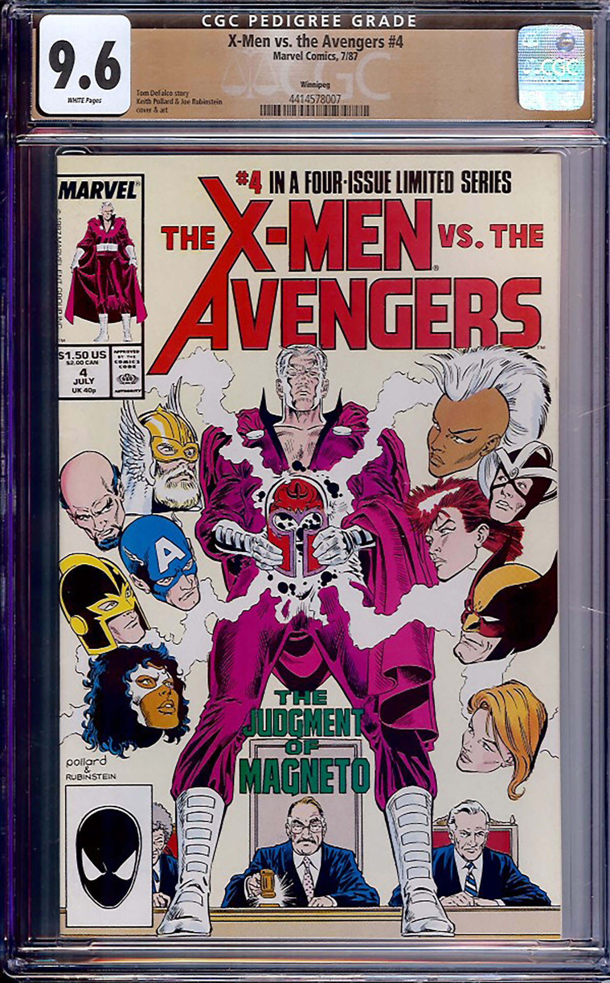 X-Men vs. the Avengers #4 CGC 9.6 w Winnipeg