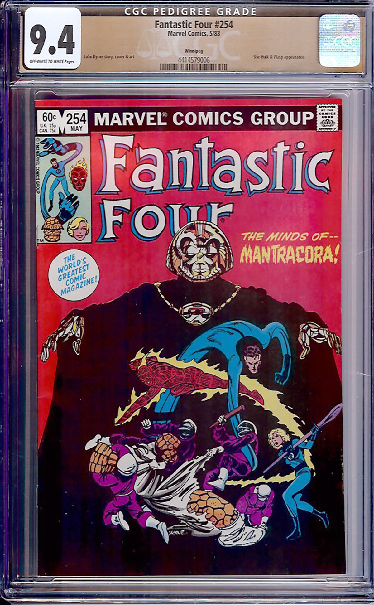 Fantastic Four #254 CGC 9.4 ow/w Winnipeg