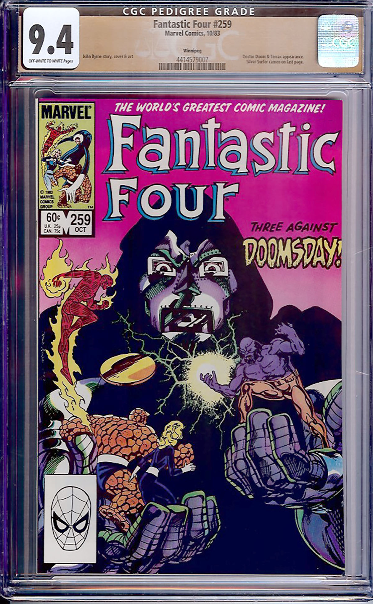 Fantastic Four #259 CGC 9.4 ow/w Winnipeg