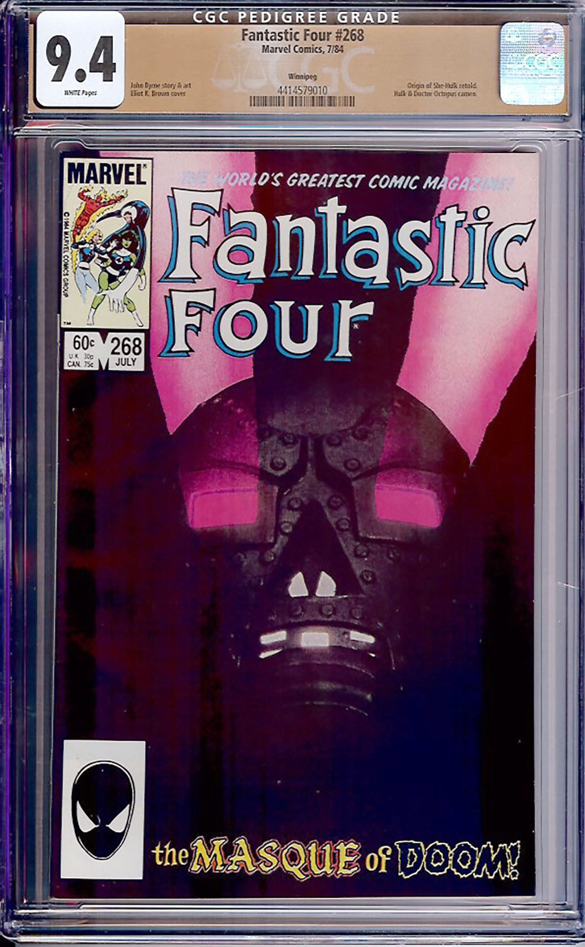 Fantastic Four #268 CGC 9.4 w Winnipeg