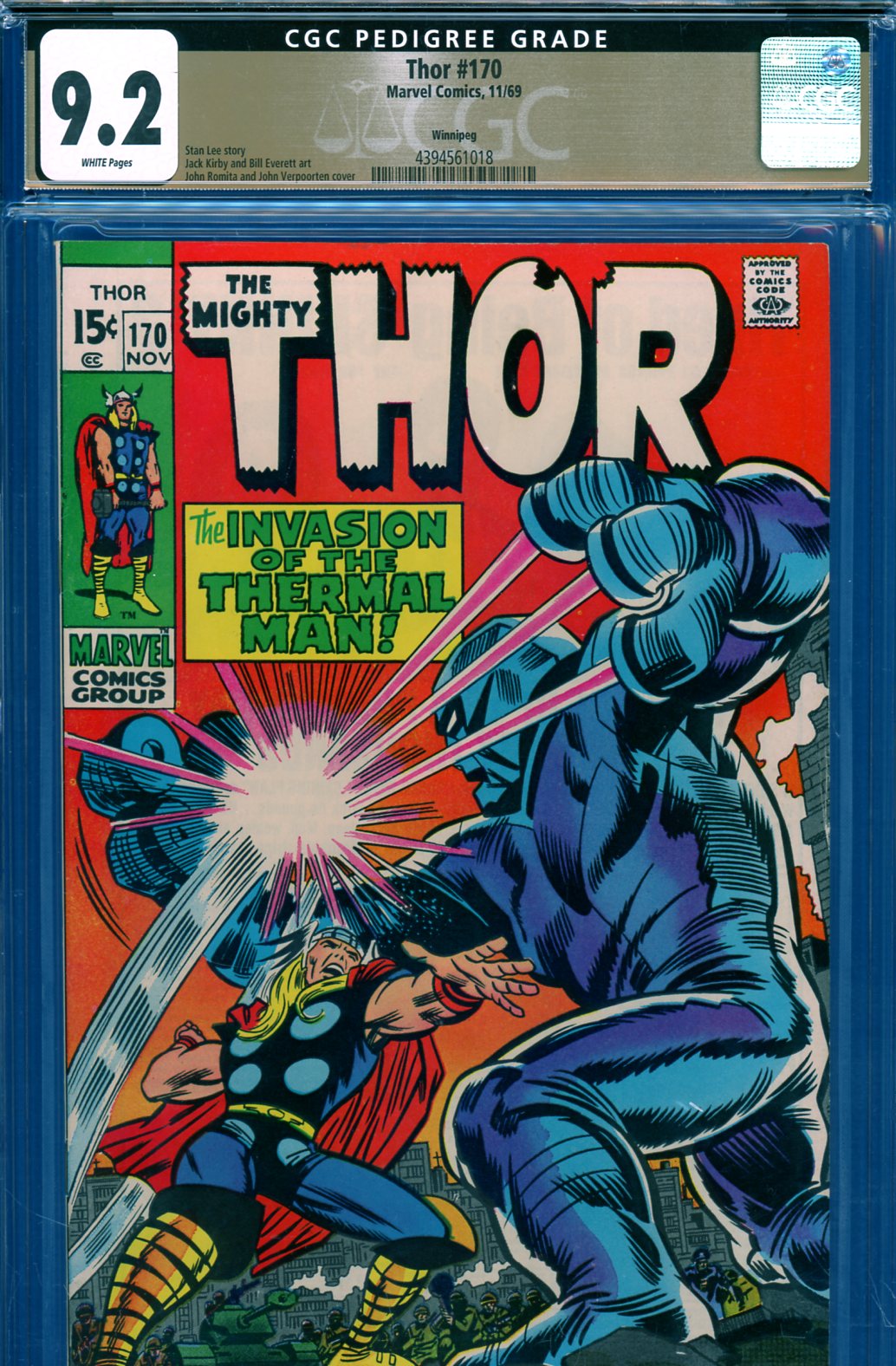 Thor #170 CGC 9.2 w Winnipeg