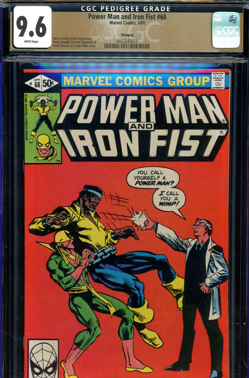 Power Man And Iron Fist #68 CGC 9.6 w Winnipeg