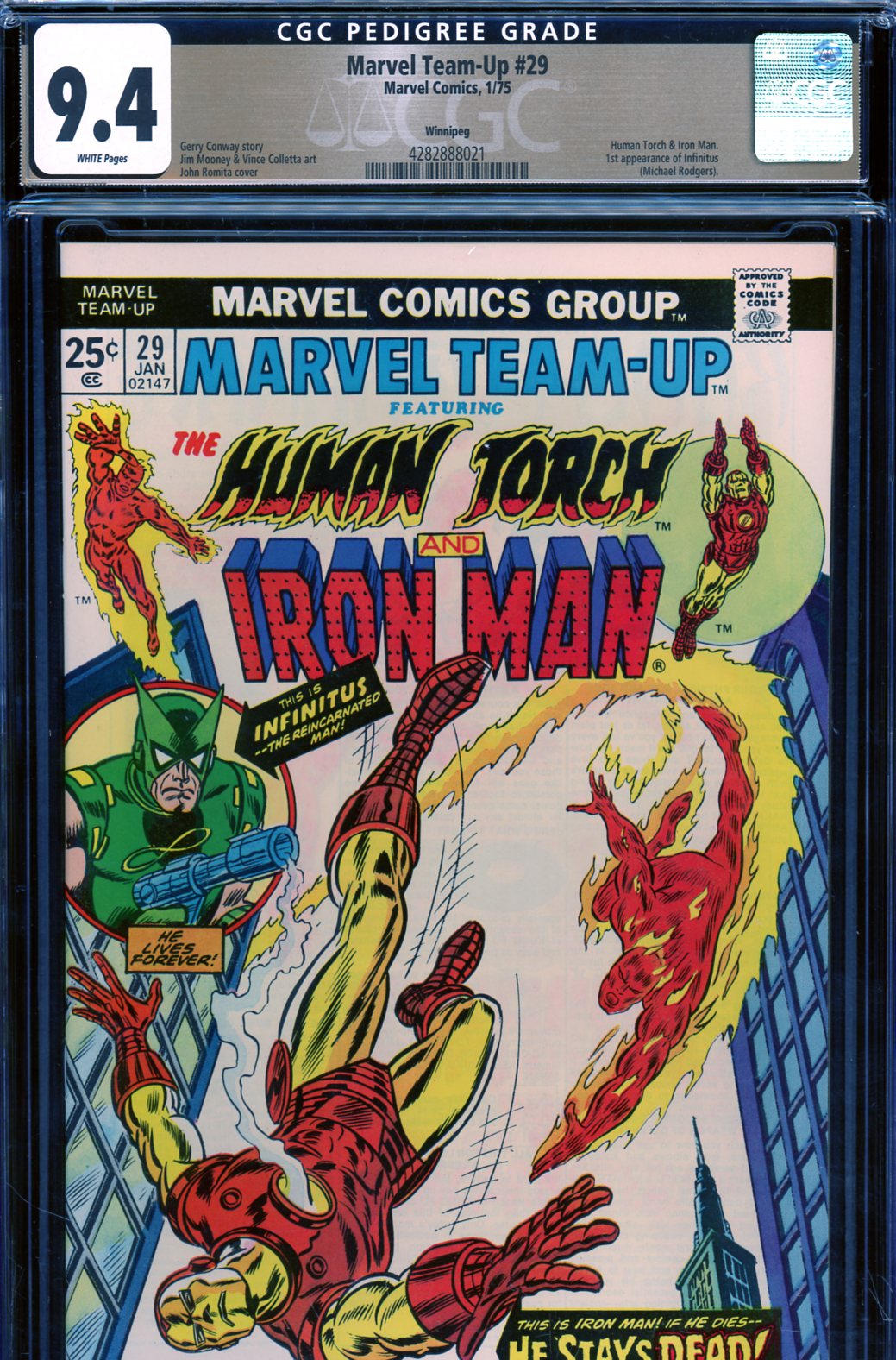 Marvel Team-Up #29 CGC 9.4 w Winnipeg