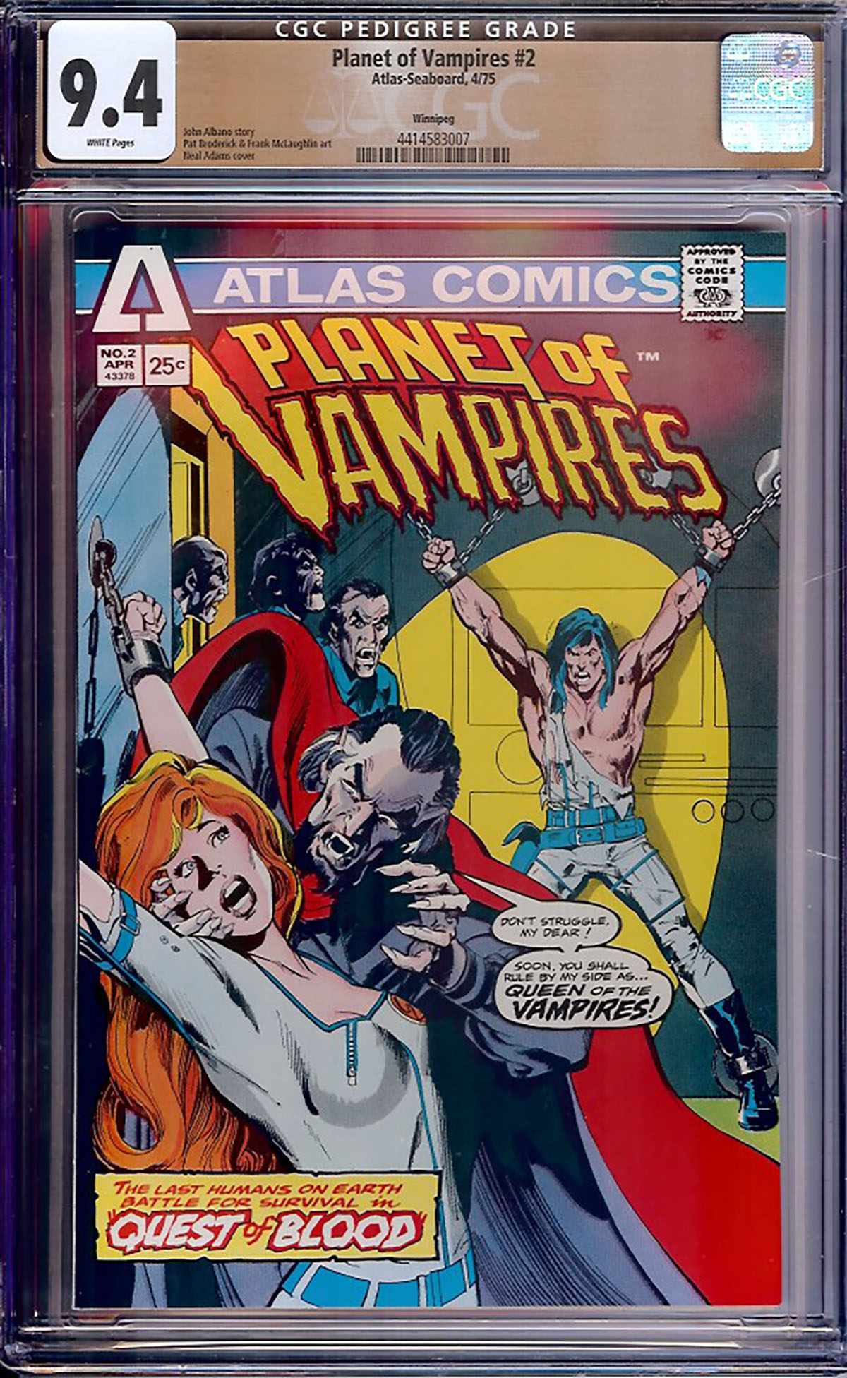 Planet of Vampires #2 CGC 9.4 w Winnipeg