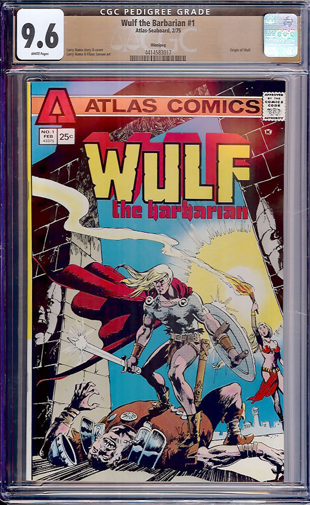 Wulf the Barbarian #1 CGC 9.6 w Winnipeg