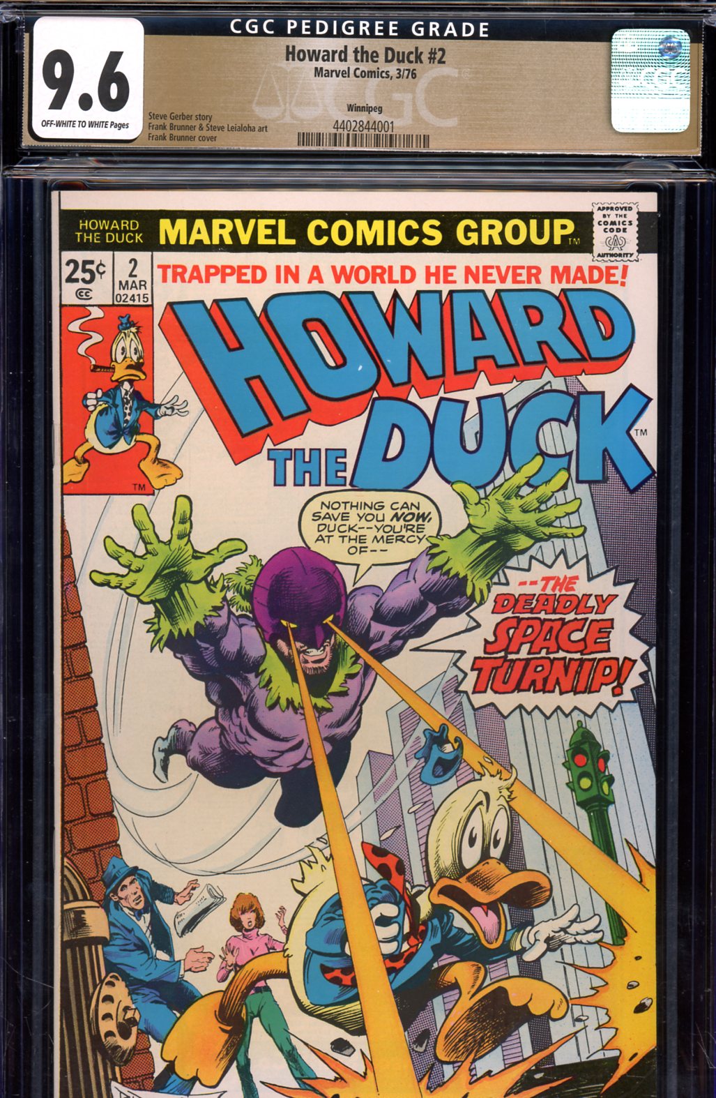 Howard the Duck #2 CGC 9.6 ow/w Winnipeg