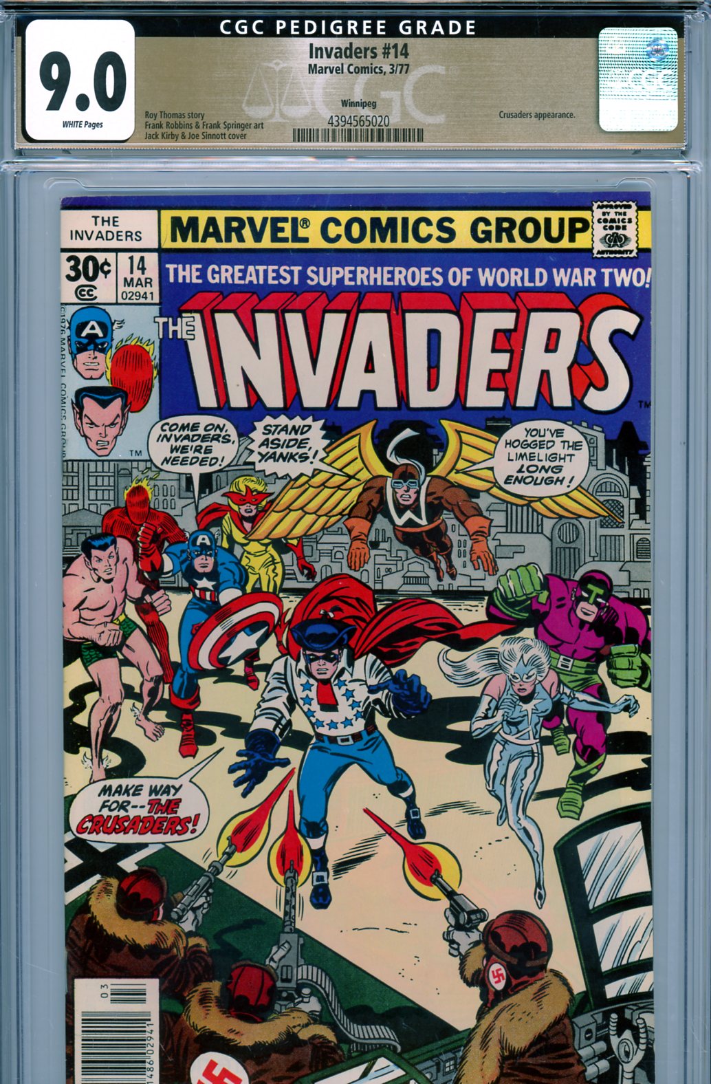 Invaders #14 CGC 9.0 w Winnipeg