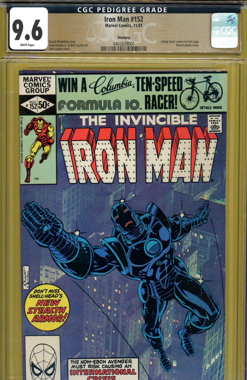 Iron Man #152 CGC 9.6 w Winnipeg