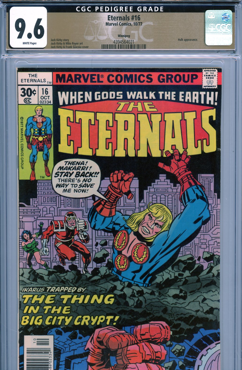 Eternals #16 CGC 9.6 w Winnipeg