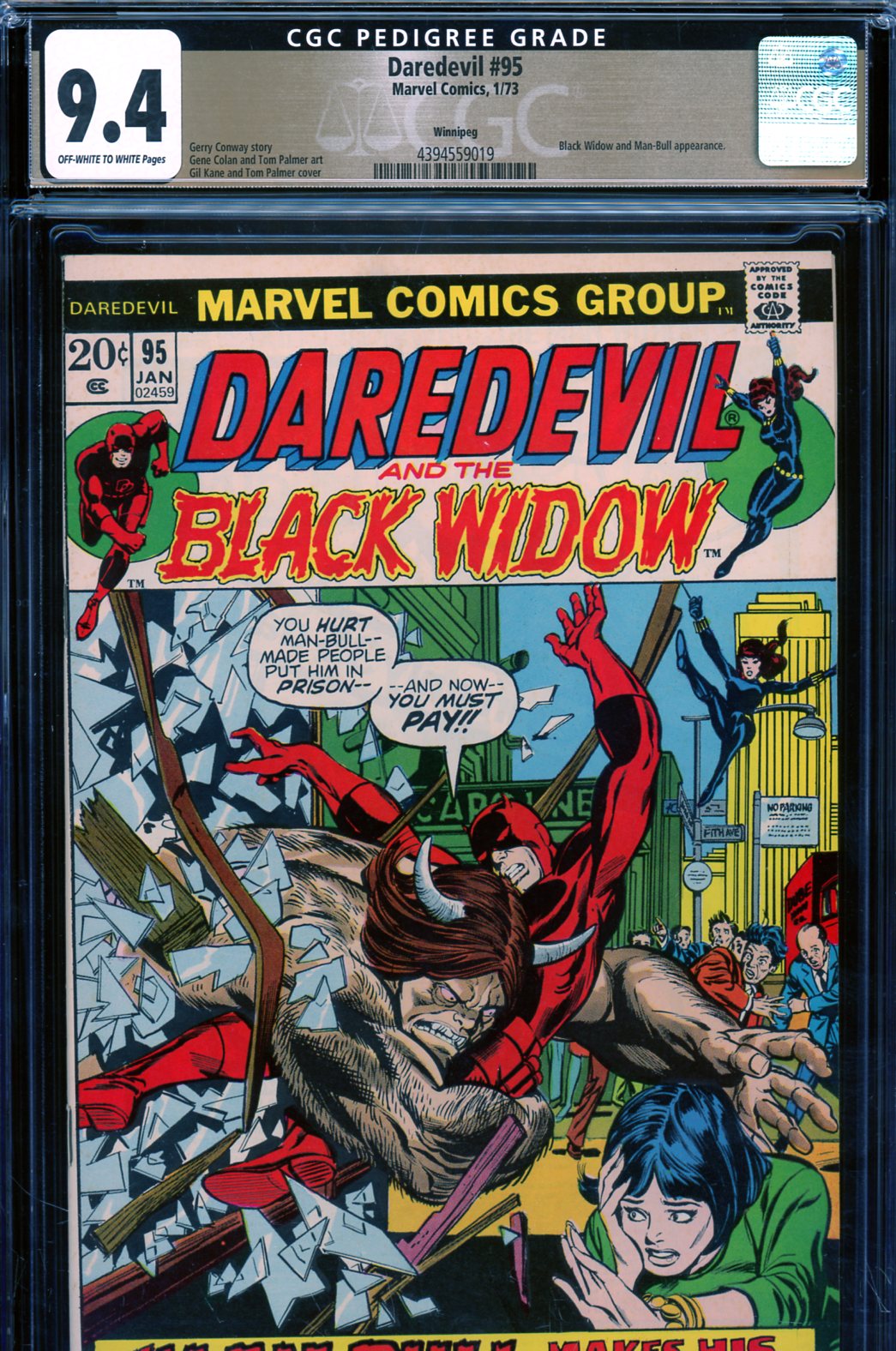 Daredevil #95 CGC 9.4 ow/w Winnipeg