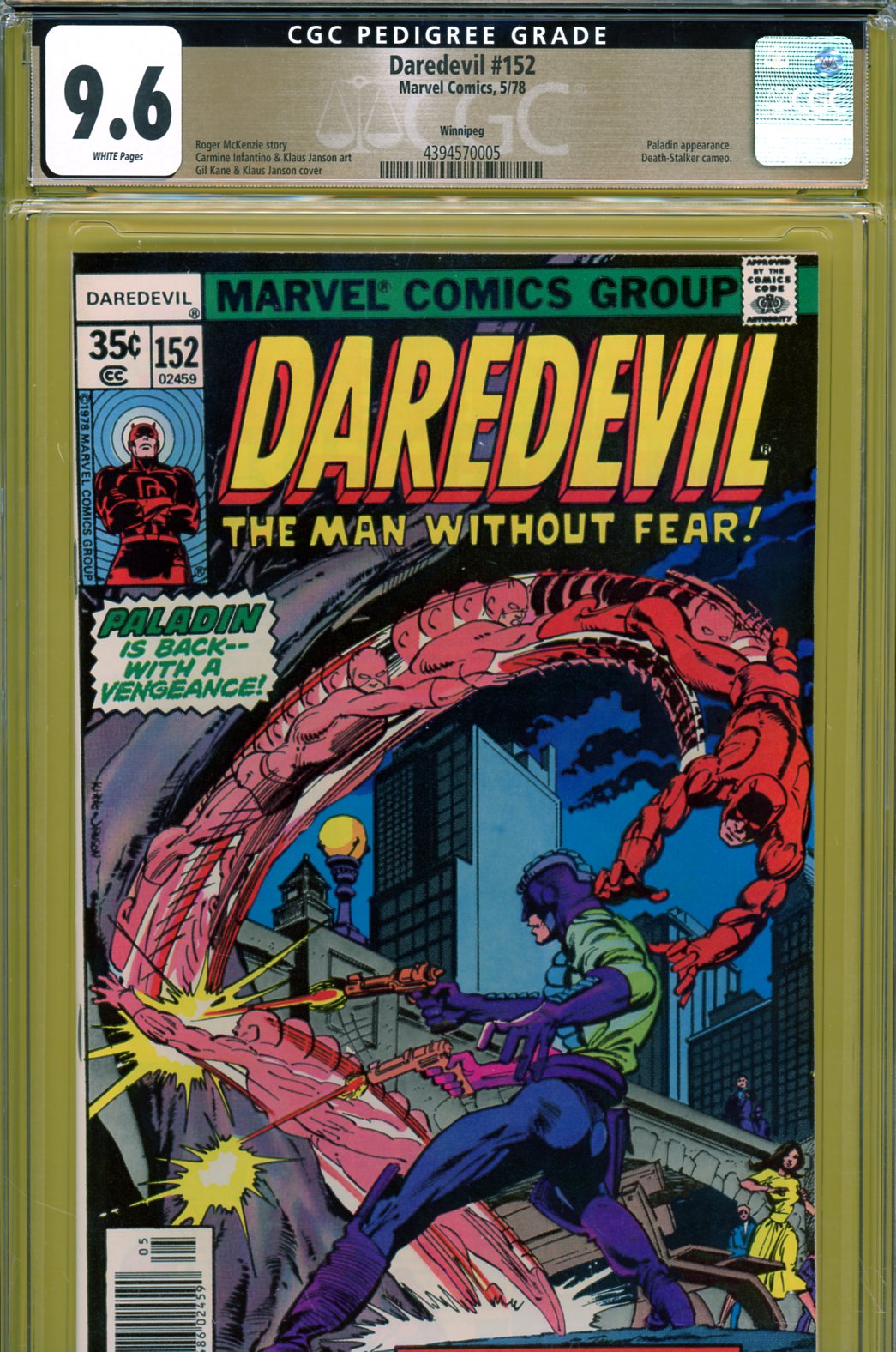 Daredevil #152 CGC 9.6 w Winnipeg