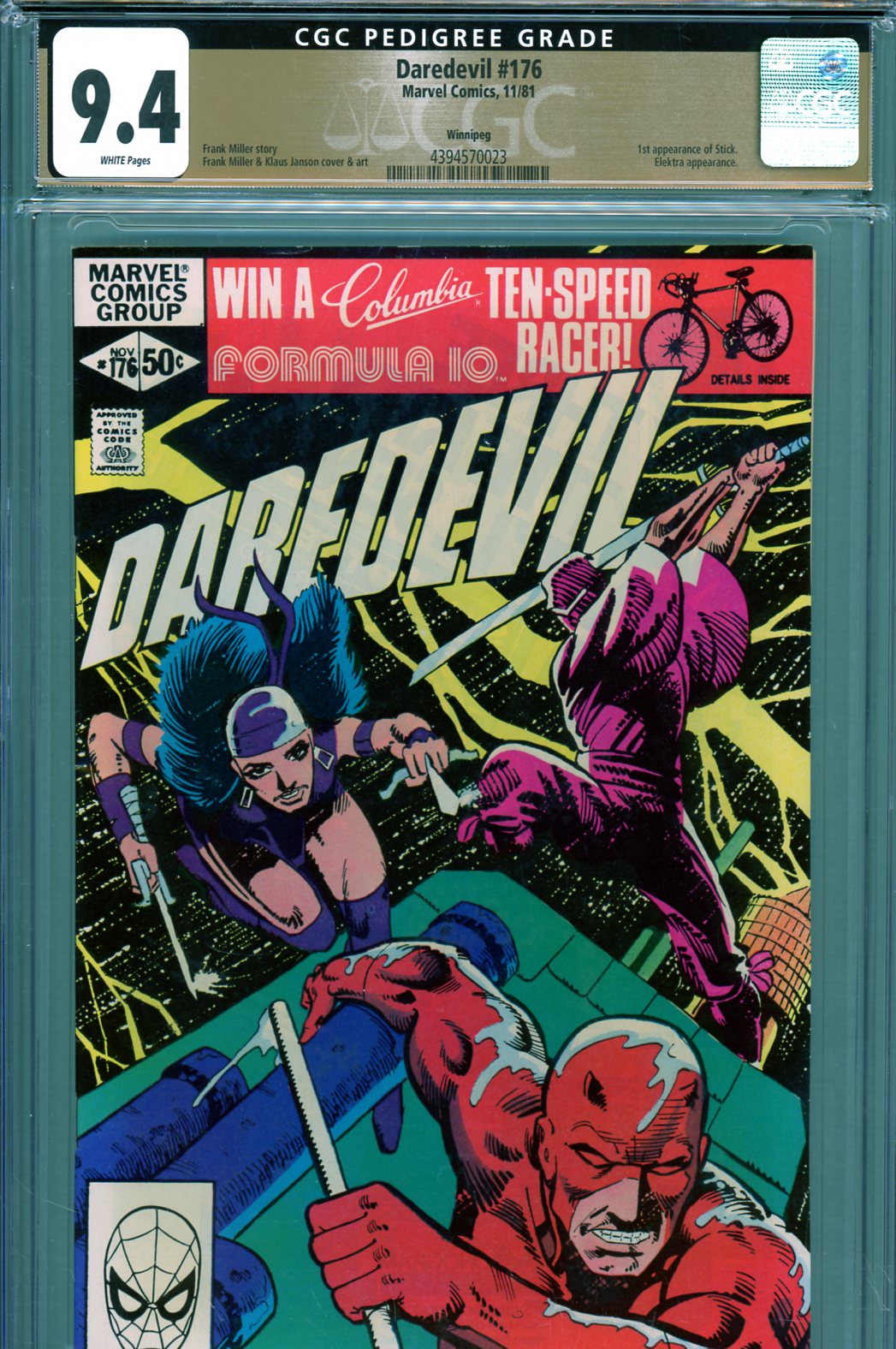 Daredevil #176 CGC 9.4 w Winnipeg