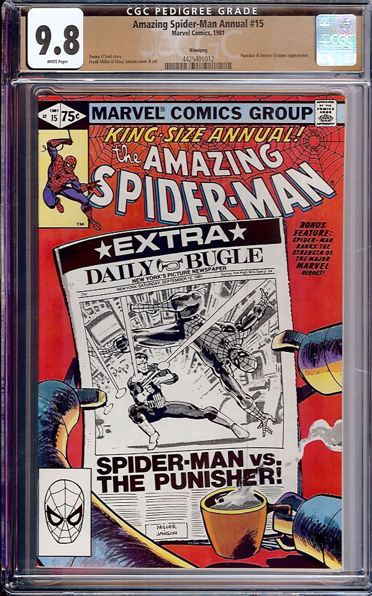 Amazing Spider-Man Annual #15 CGC 9.8 w Winnipeg
