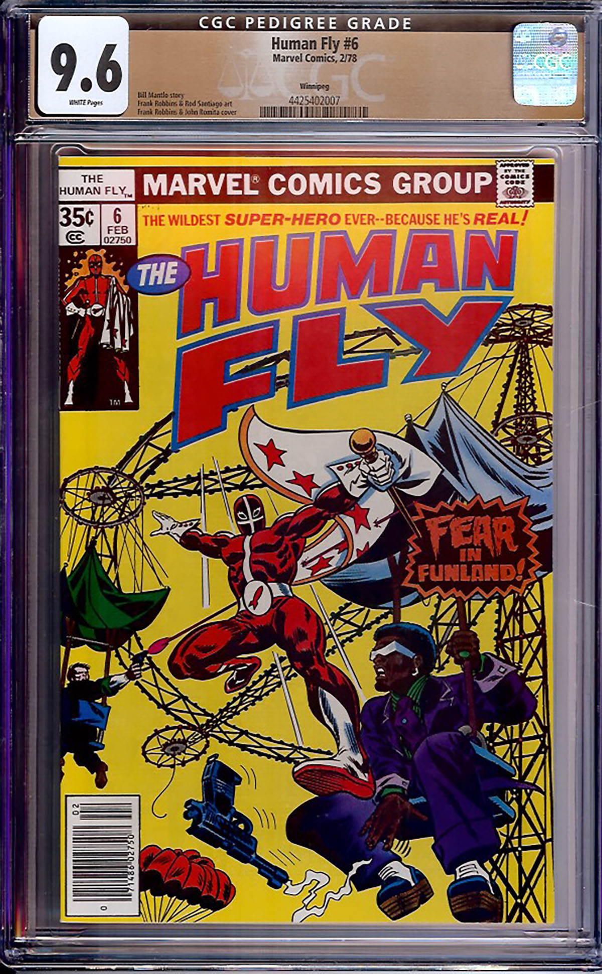 Human Fly #6 CGC 9.6 w Winnipeg