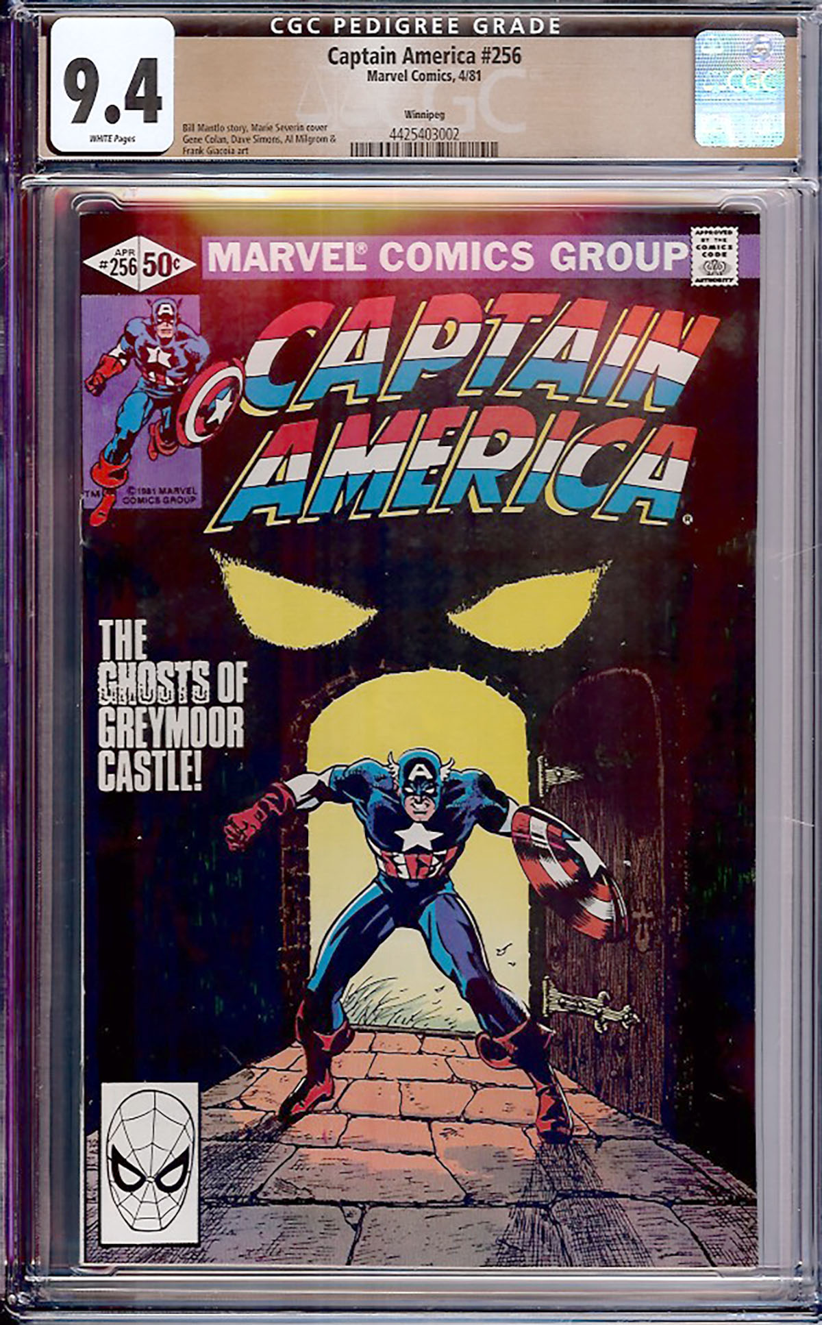 Captain America #256 CGC 9.4 w Winnipeg