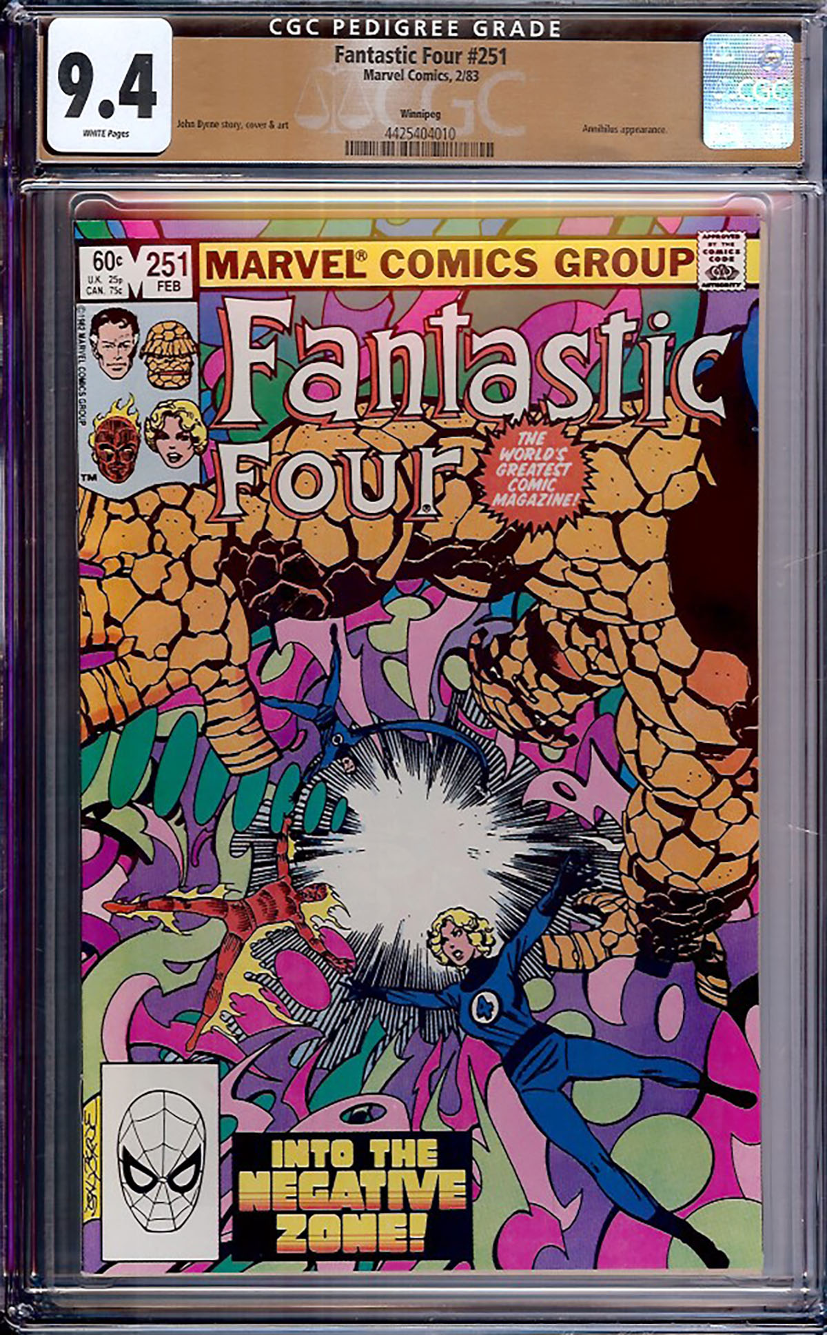 Fantastic Four #251 CGC 9.4 w Winnipeg