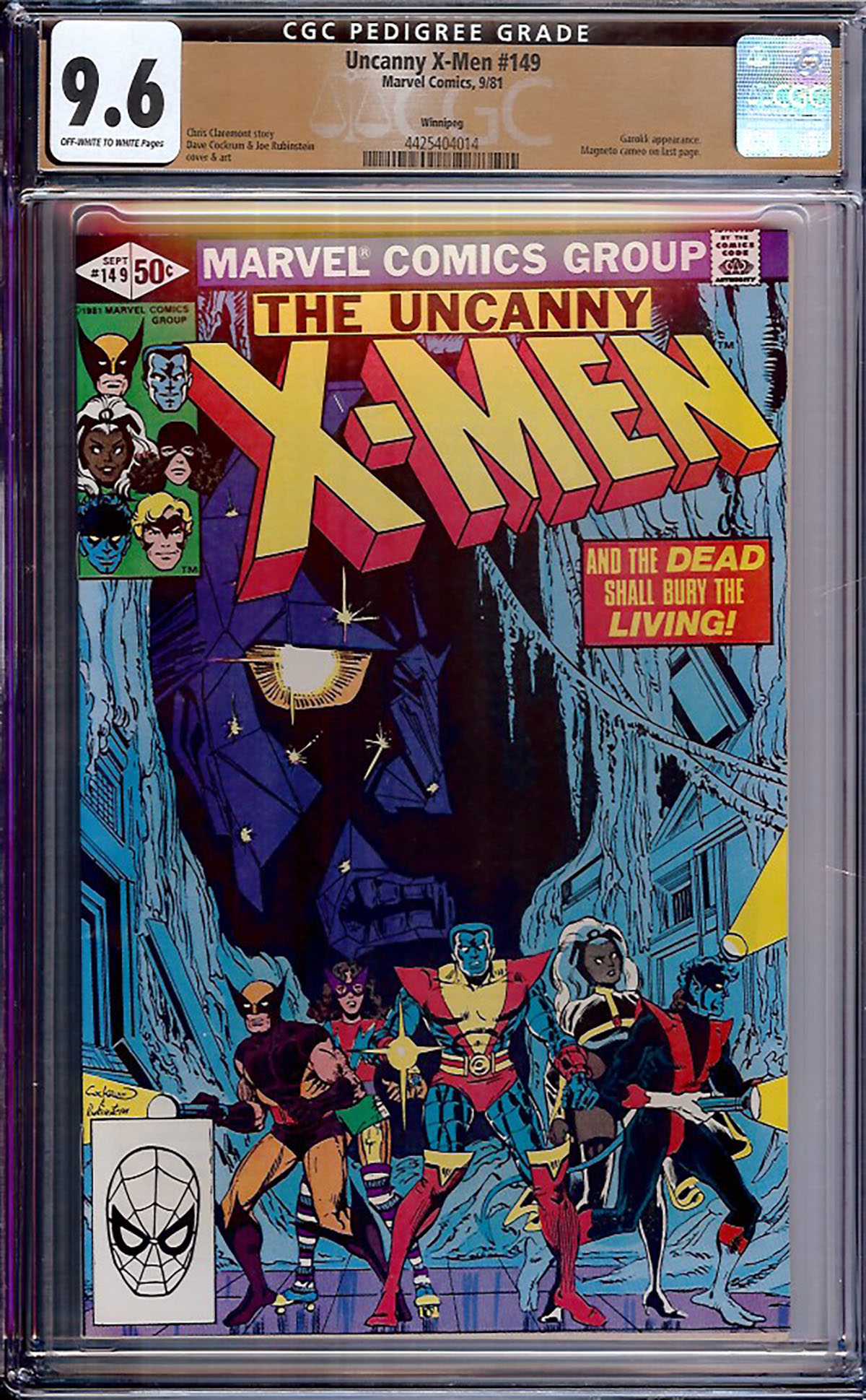 Uncanny X-Men #149 CGC 9.6 ow/w Winnipeg