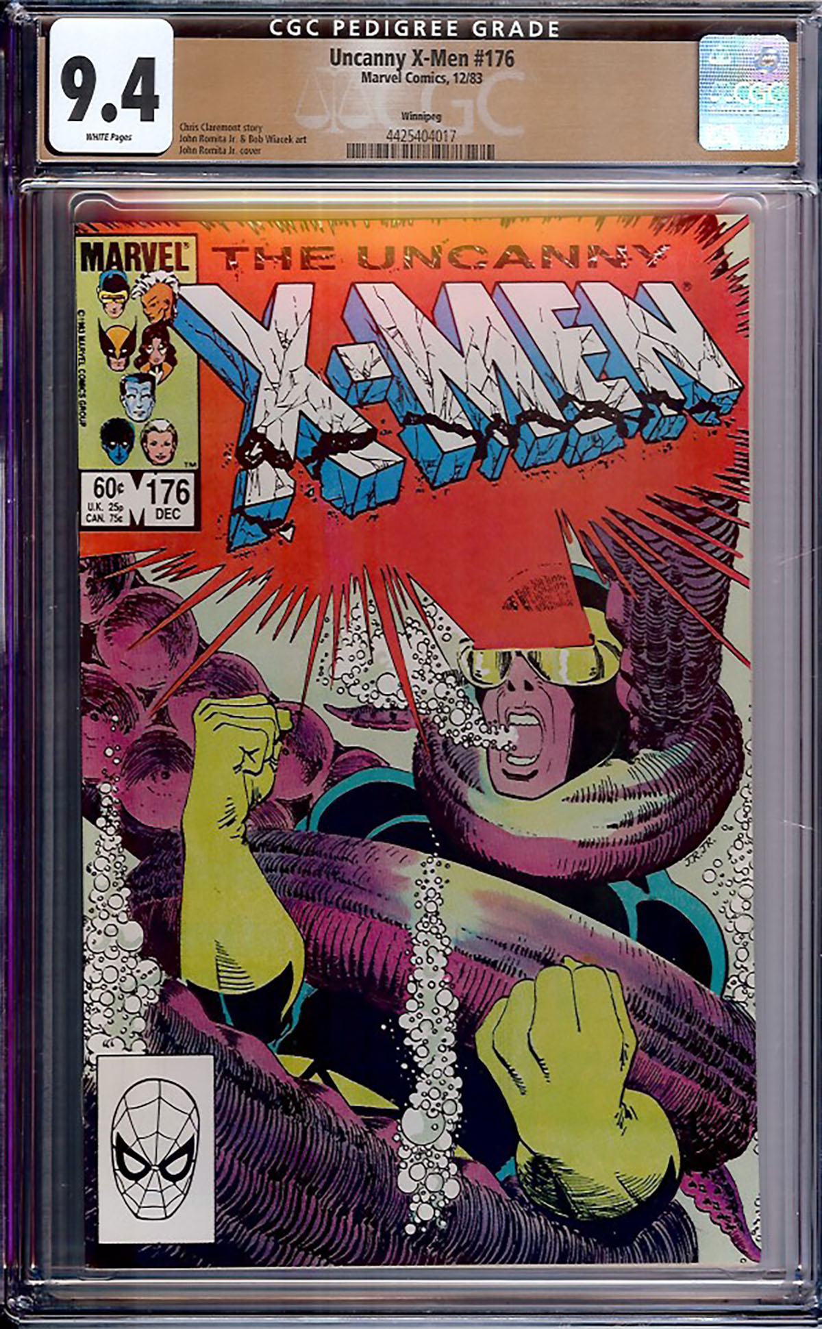 Uncanny X-Men #176 CGC 9.4 w Winnipeg