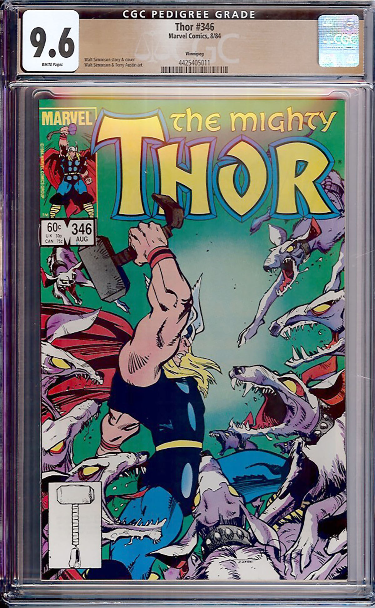 Thor #346 CGC 9.6 w Winnipeg