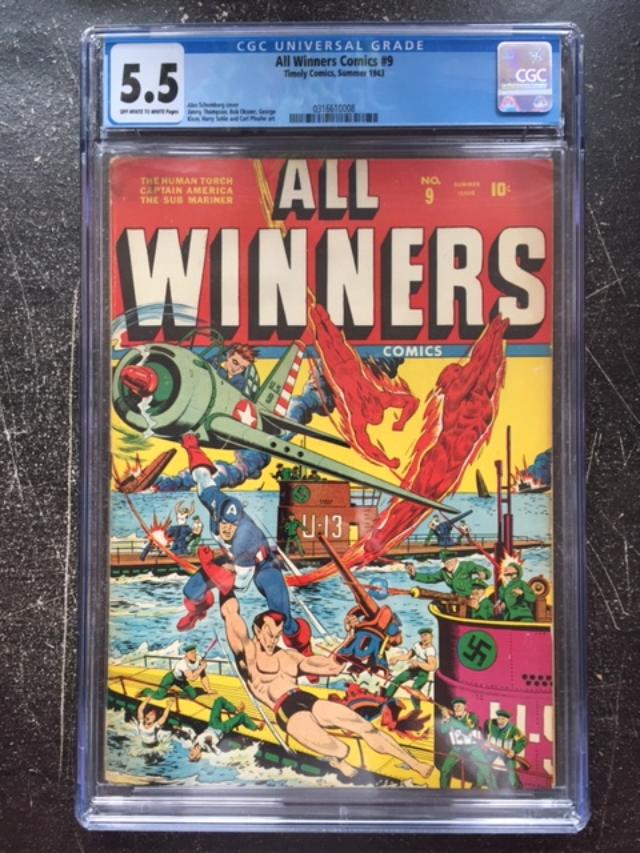 All Winners Comics #9 CGC 5.5 ow/w