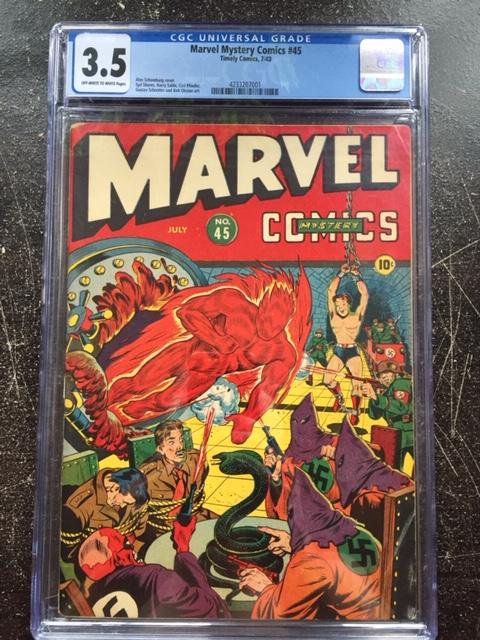 Marvel Mystery Comics #45 CGC 3.5 ow/w