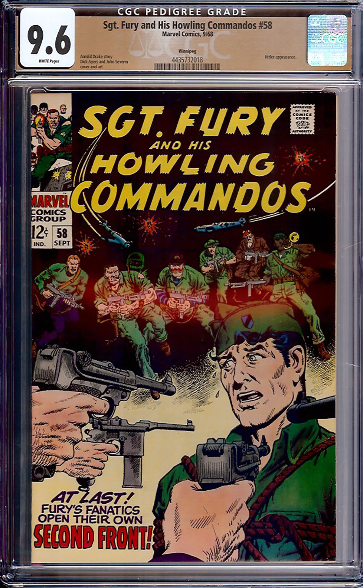 Sgt. Fury and His Howling Commandos #58 CGC 9.6 w Winnipeg