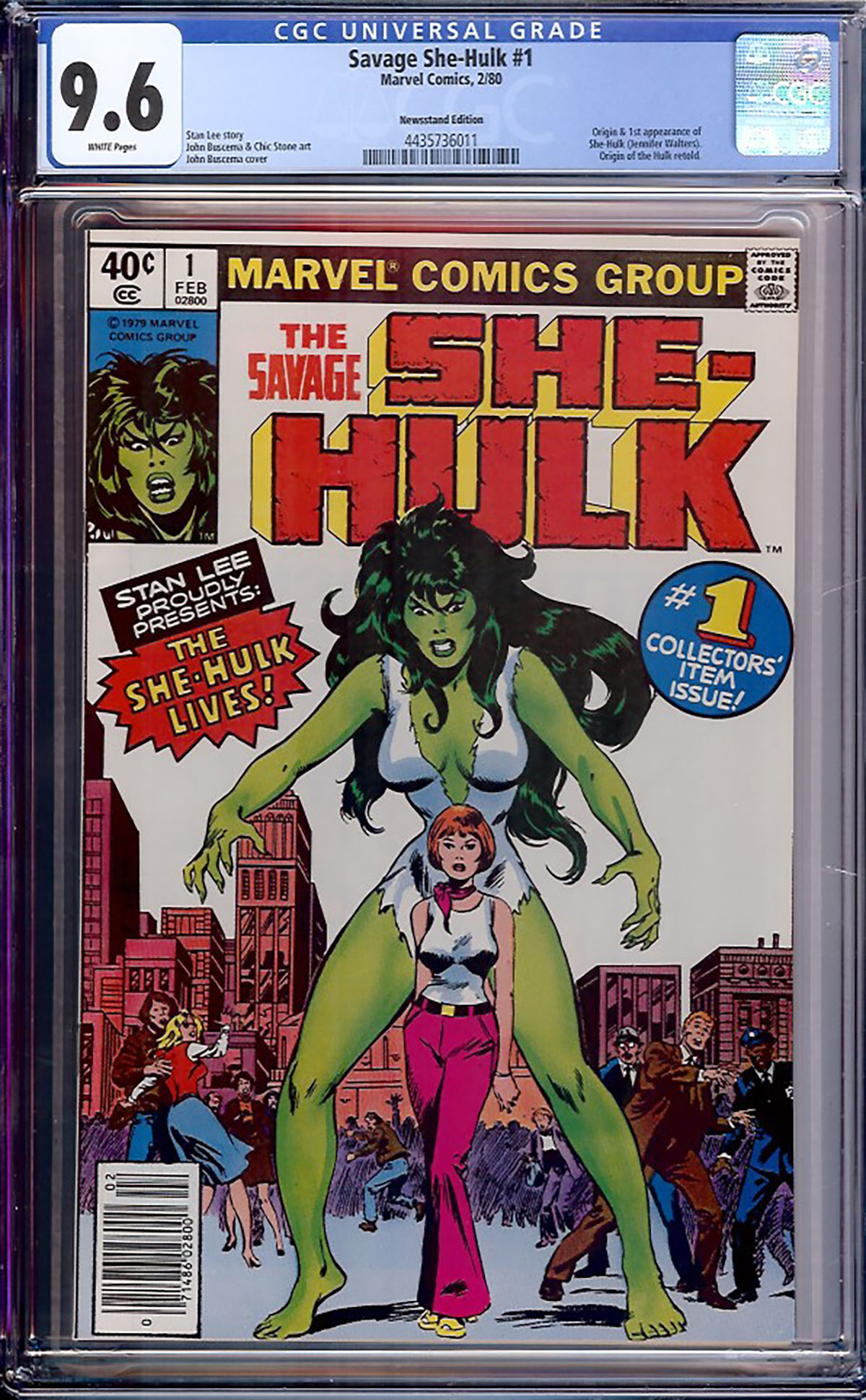 Savage She-Hulk #1 CGC 9.6 w Newsstand Edition