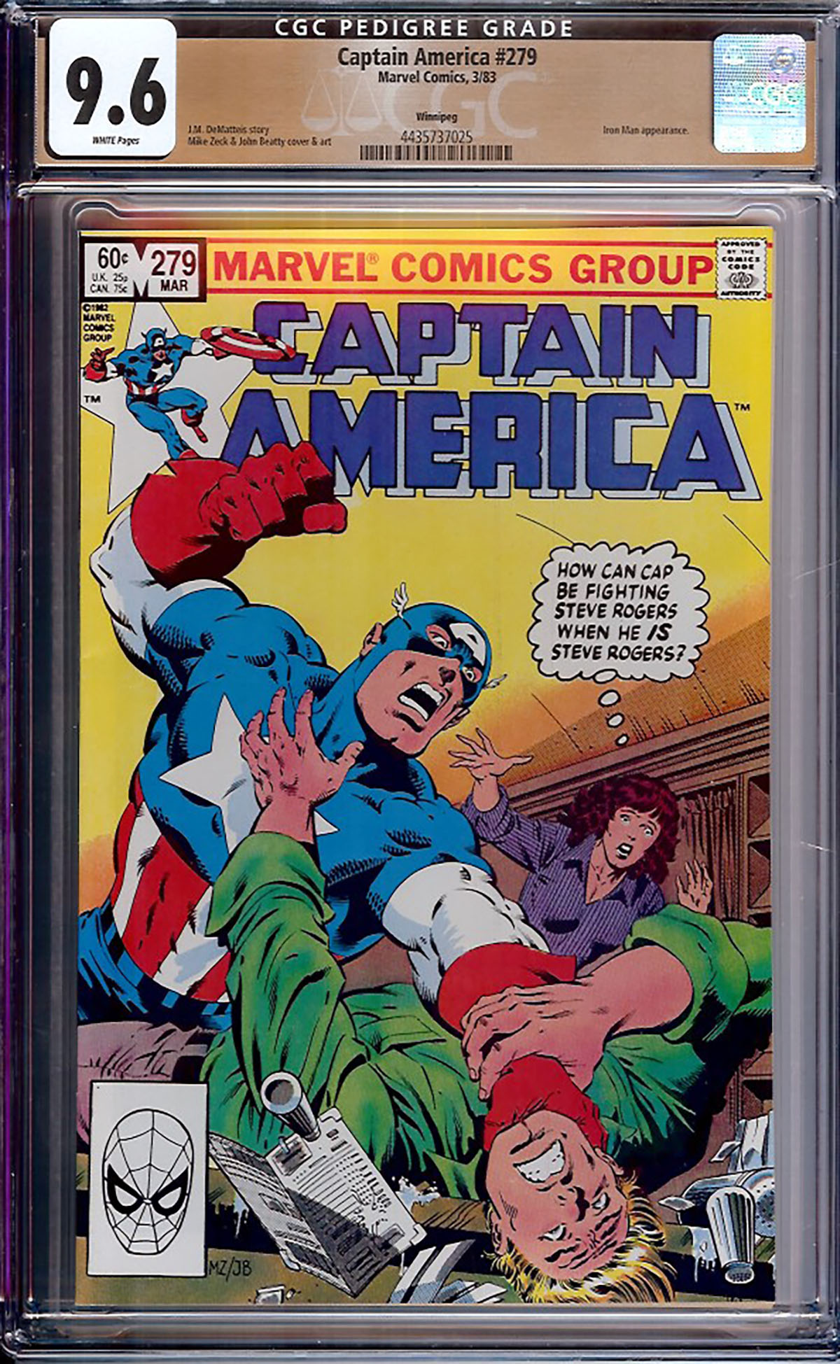 Captain America #279 CGC 9.6 w Winnipeg