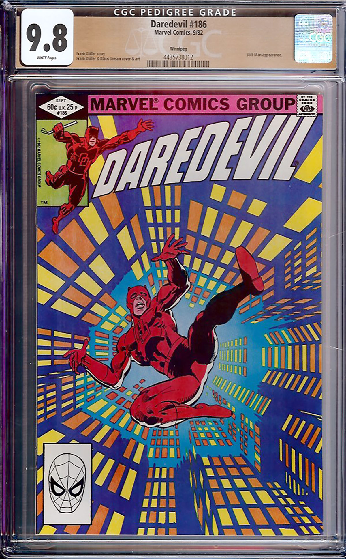 Daredevil #186 CGC 9.8 w Winnipeg