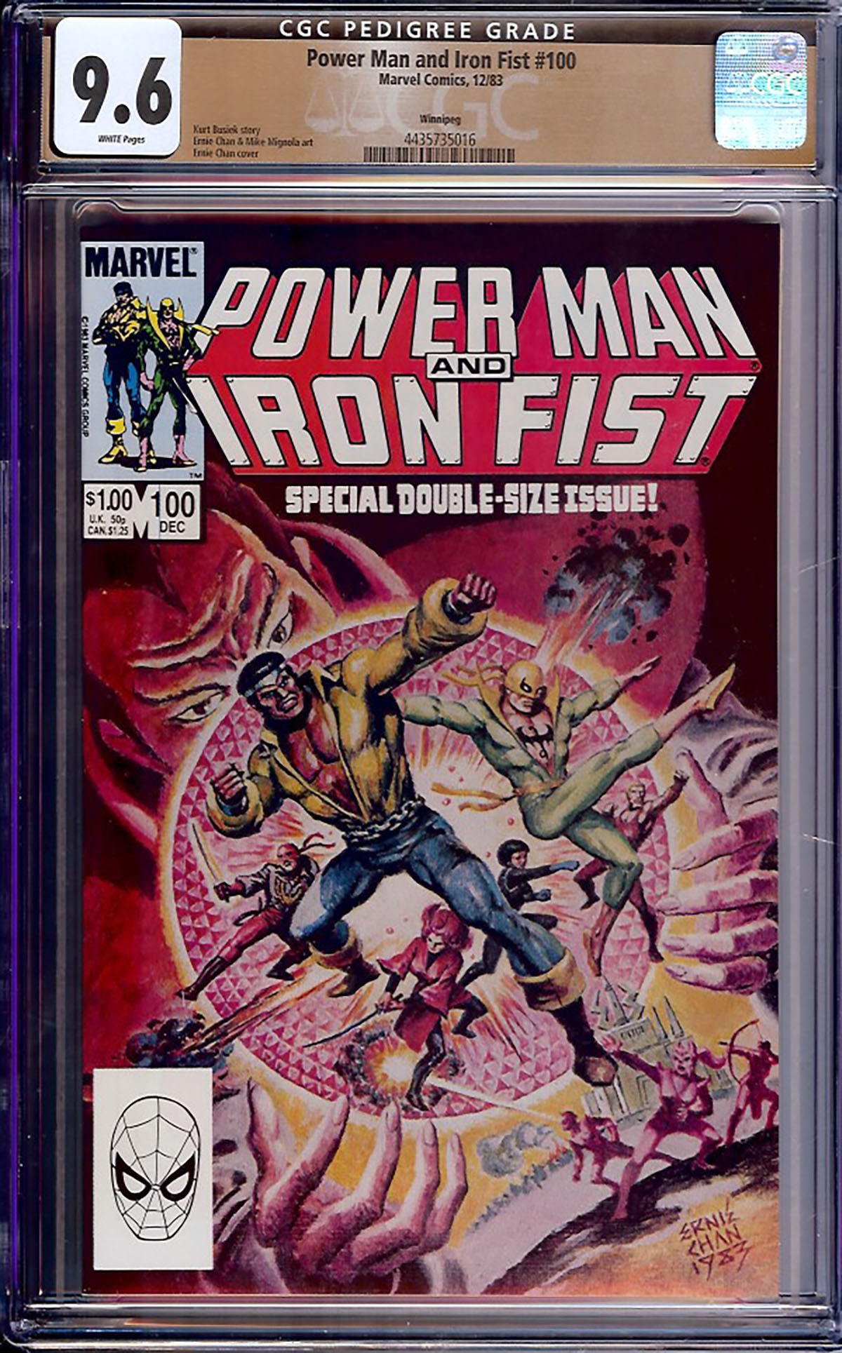 Power Man And Iron Fist #100 CGC 9.6 w Winnipeg