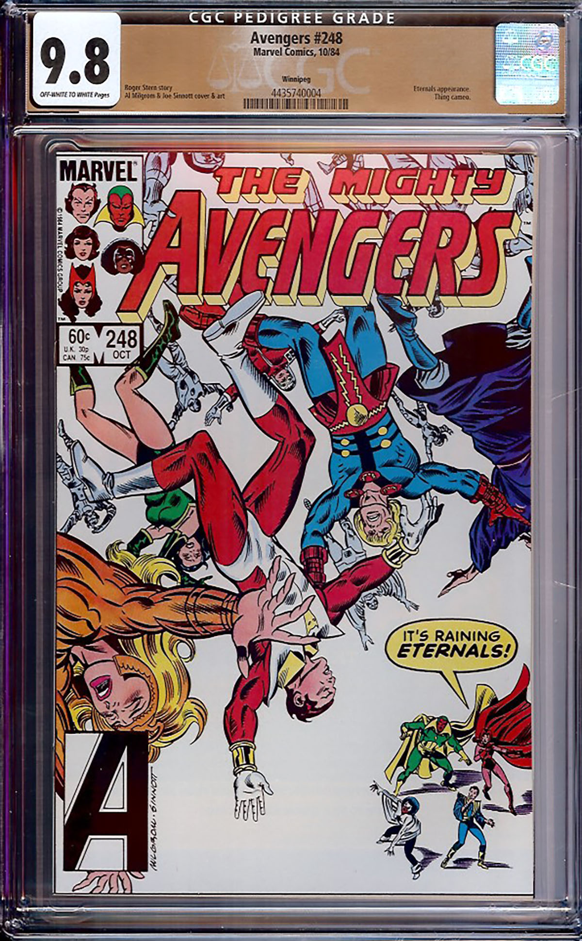 Avengers #248 CGC 9.8 ow/w Winnipeg