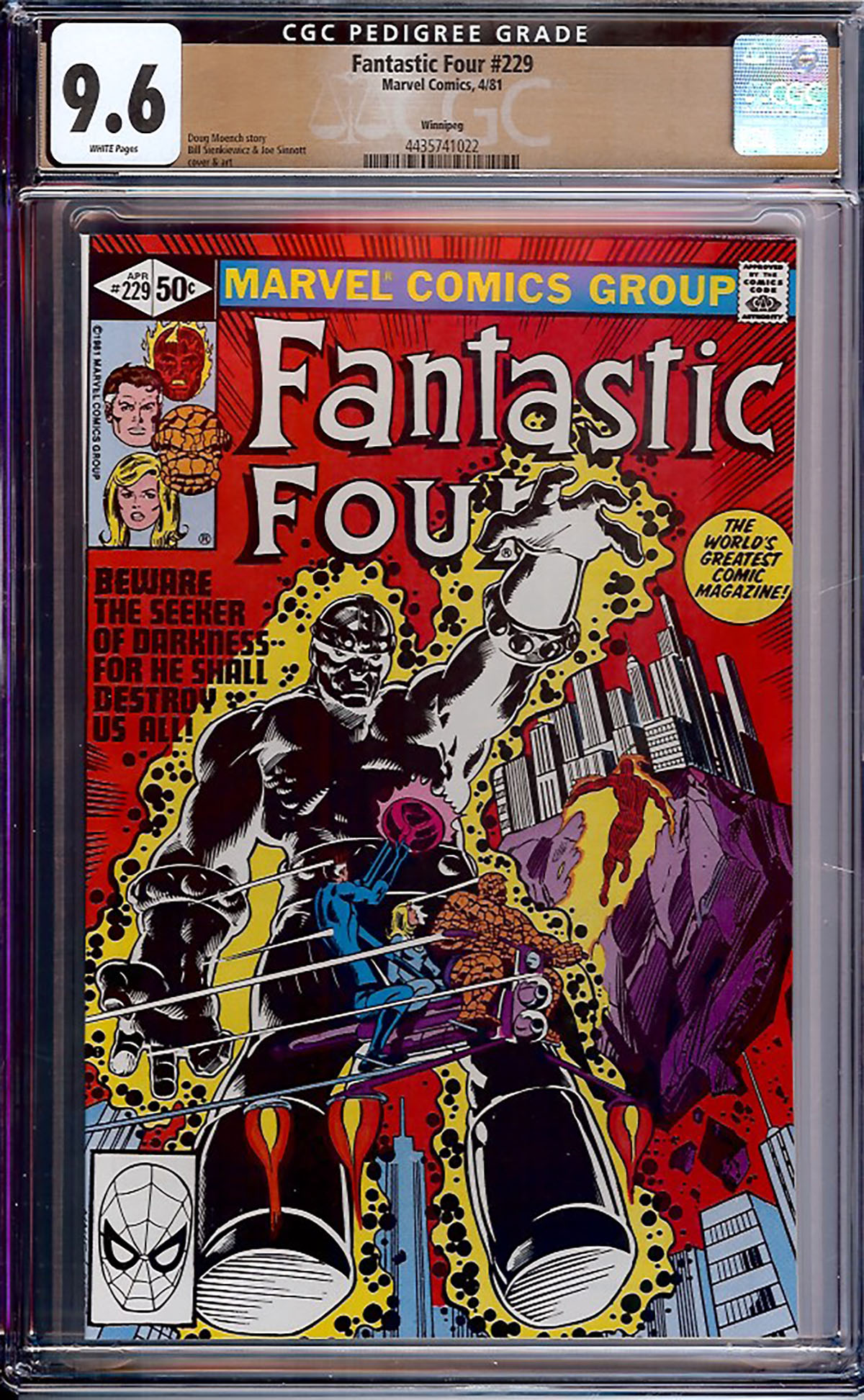 Fantastic Four #229 CGC 9.6 w Winnipeg