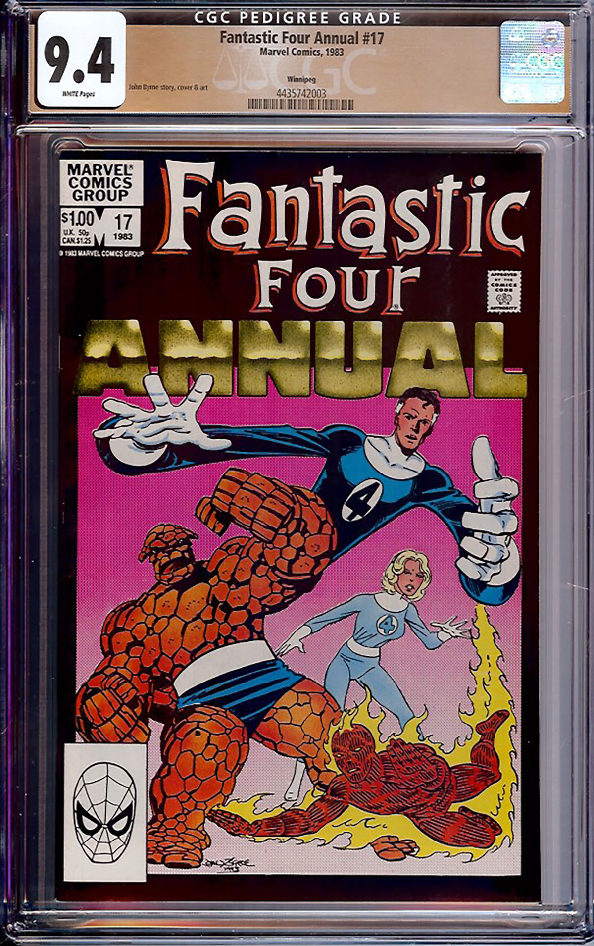 Fantastic Four Annual #17 CGC 9.4 w Winnipeg