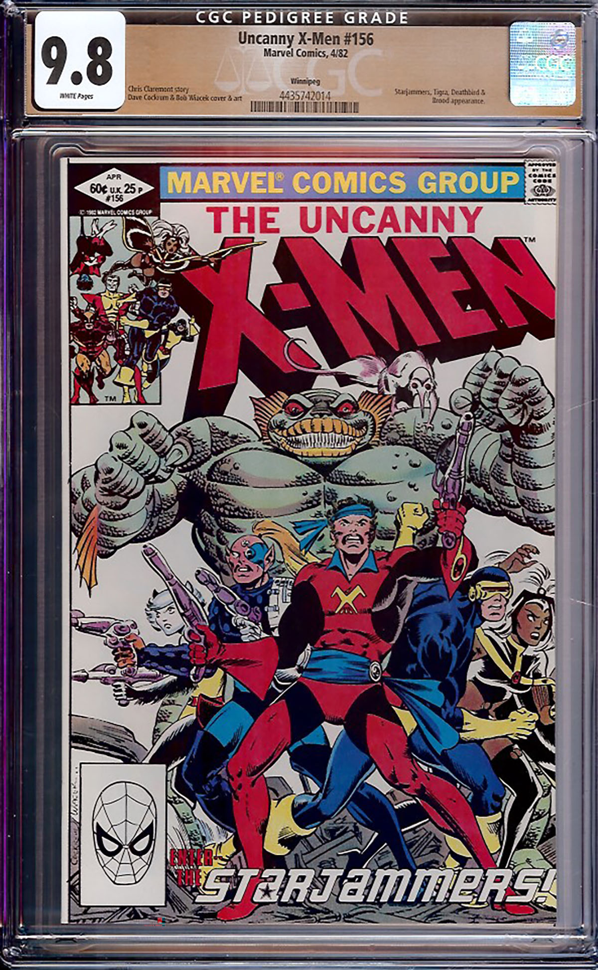 Uncanny X-Men #156 CGC 9.8 w Winnipeg