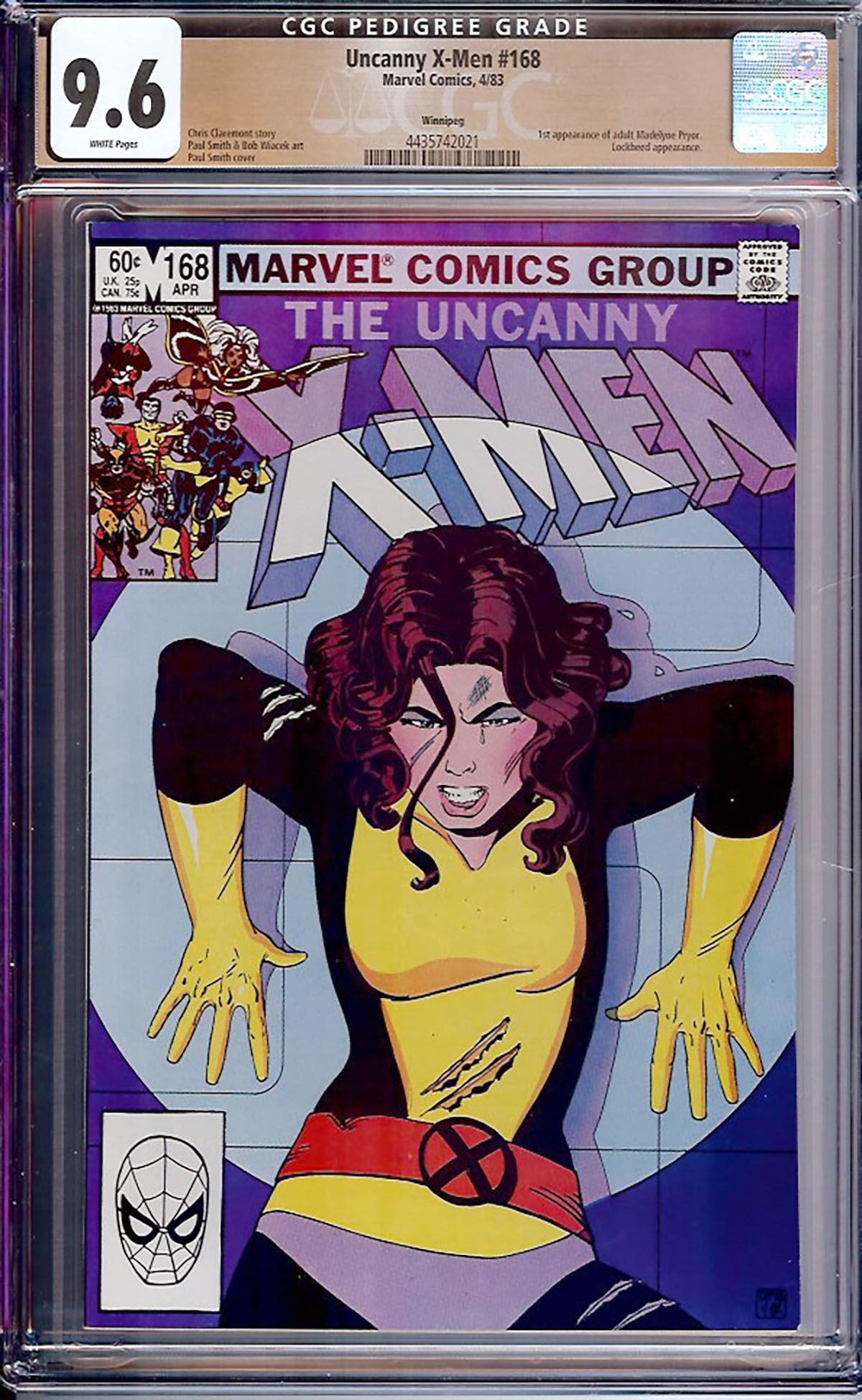 Uncanny X-Men #168 CGC 9.6 w Winnipeg