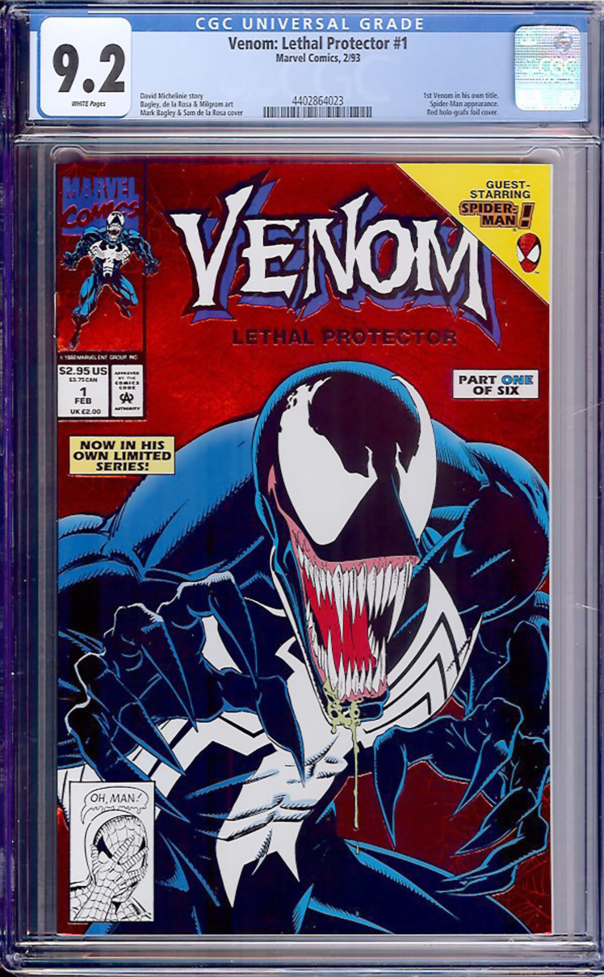 Venom: Lethal Protector #1 CGC 9.2 w
