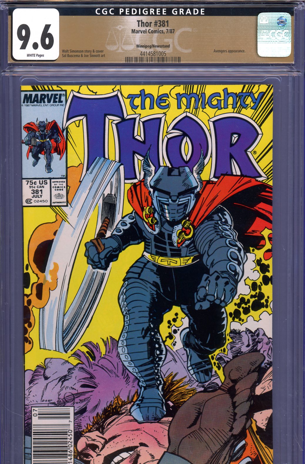 Thor #381 CGC 9.6 w Winnipeg