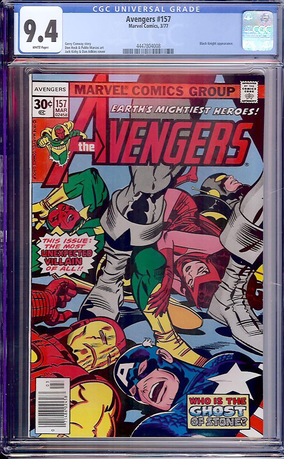 Avengers #157 CGC 9.4 w