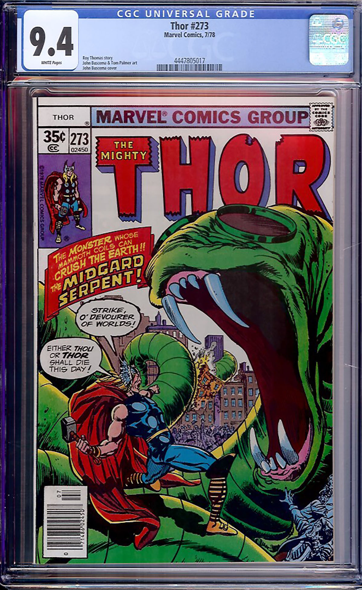 Thor #273 CGC 9.4 w