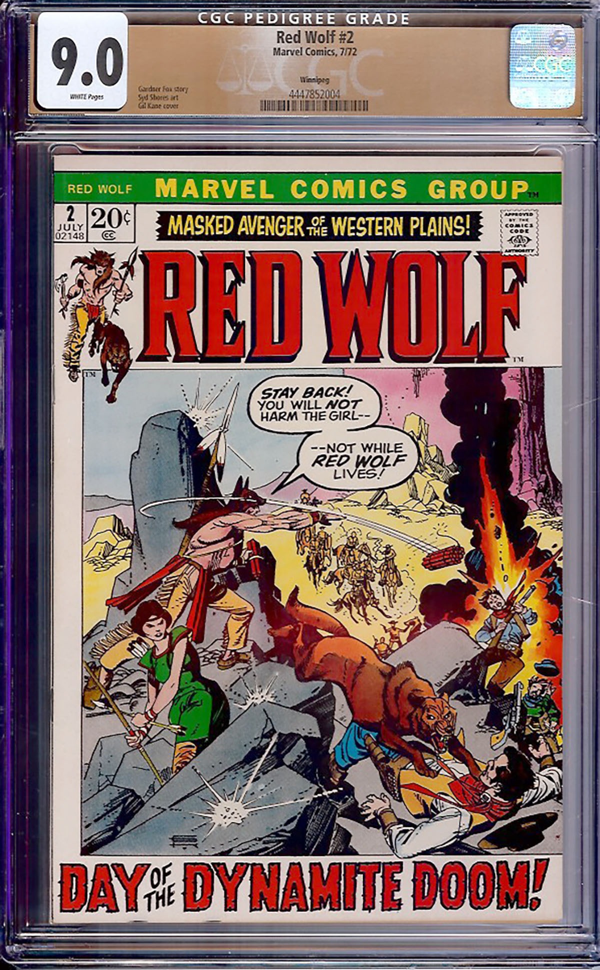 Red Wolf #2 CGC 9.0 w Winnipeg