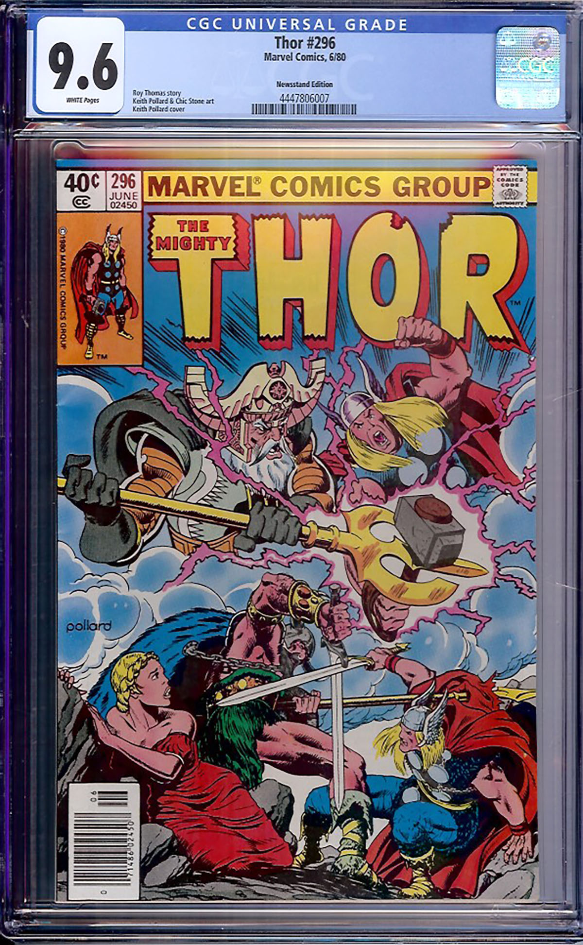 Thor #296 CGC 9.6 w