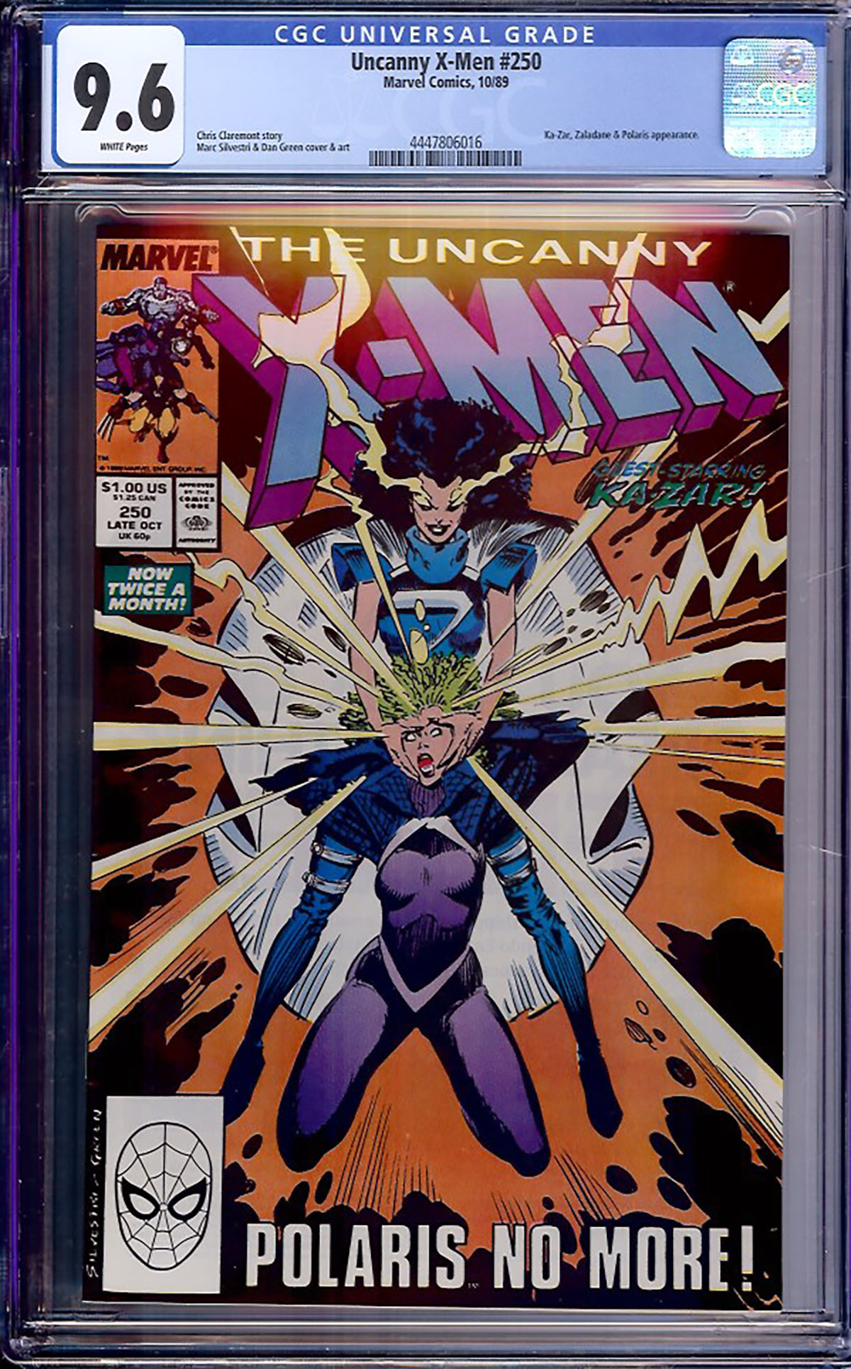 Uncanny X-Men #250 CGC 9.6 w