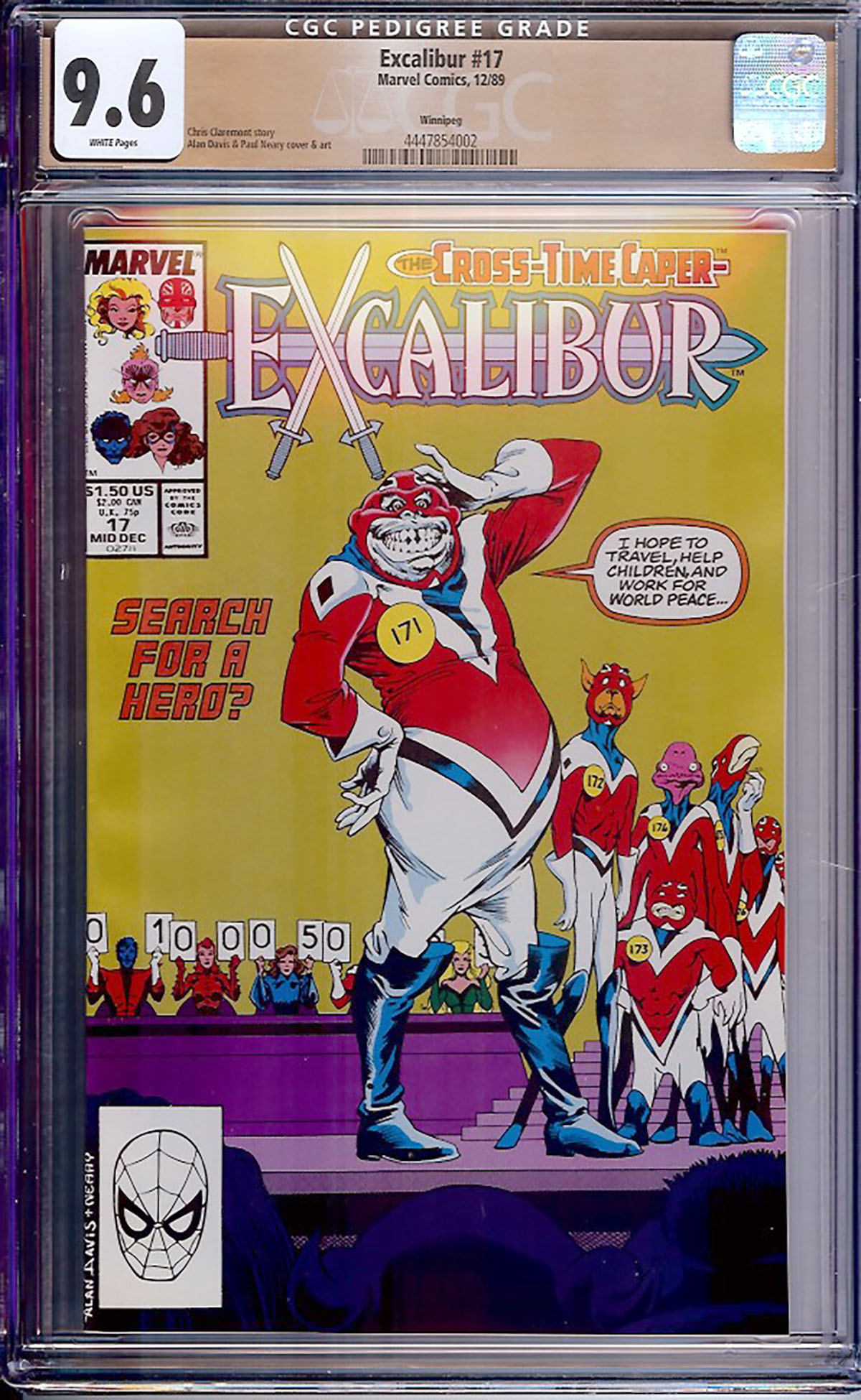 Excalibur #17 CGC 9.6 w Winnipeg