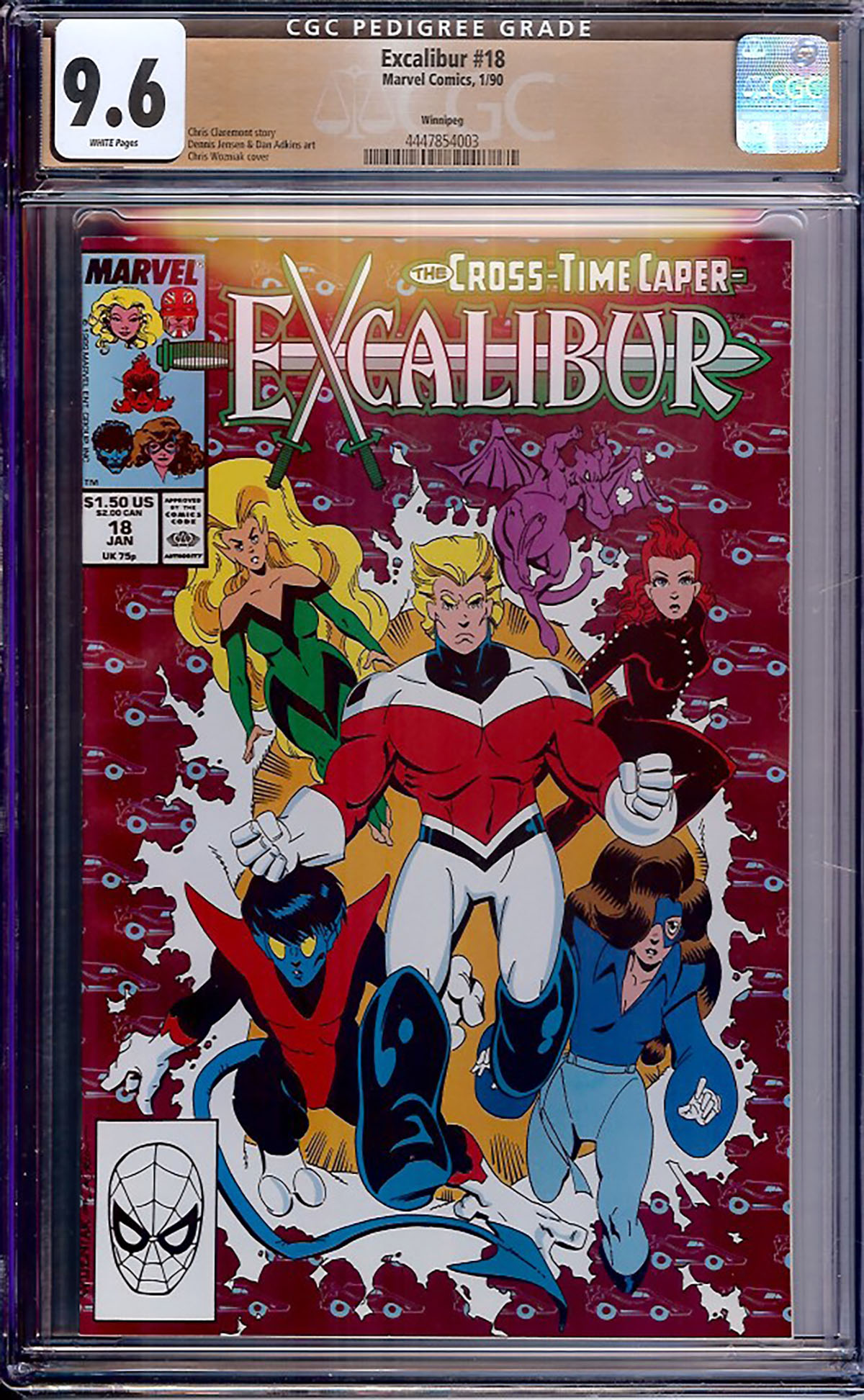 Excalibur #18 CGC 9.6 w Winnipeg